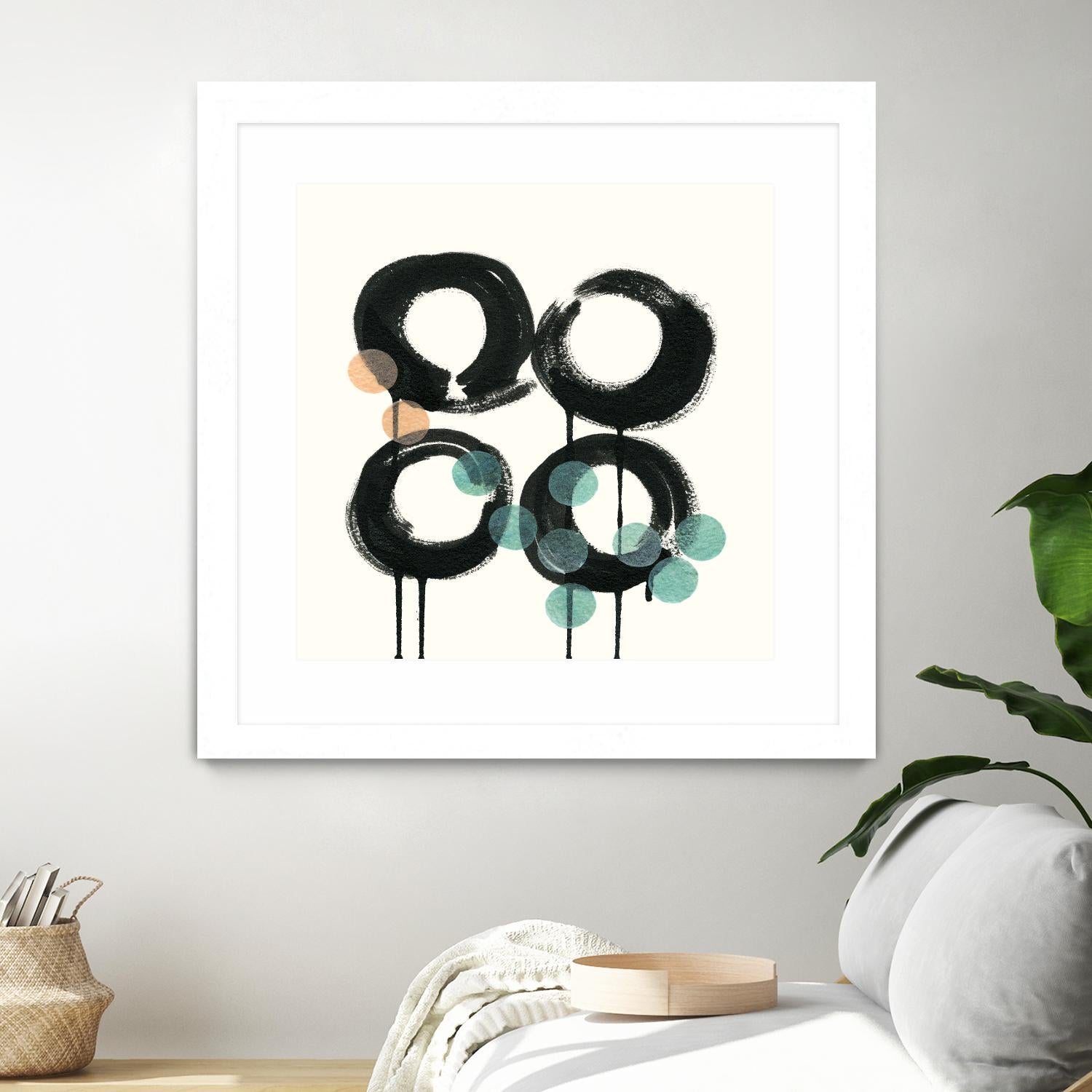 Zen Circles C by Natasha Marie on GIANT ART - green abstract