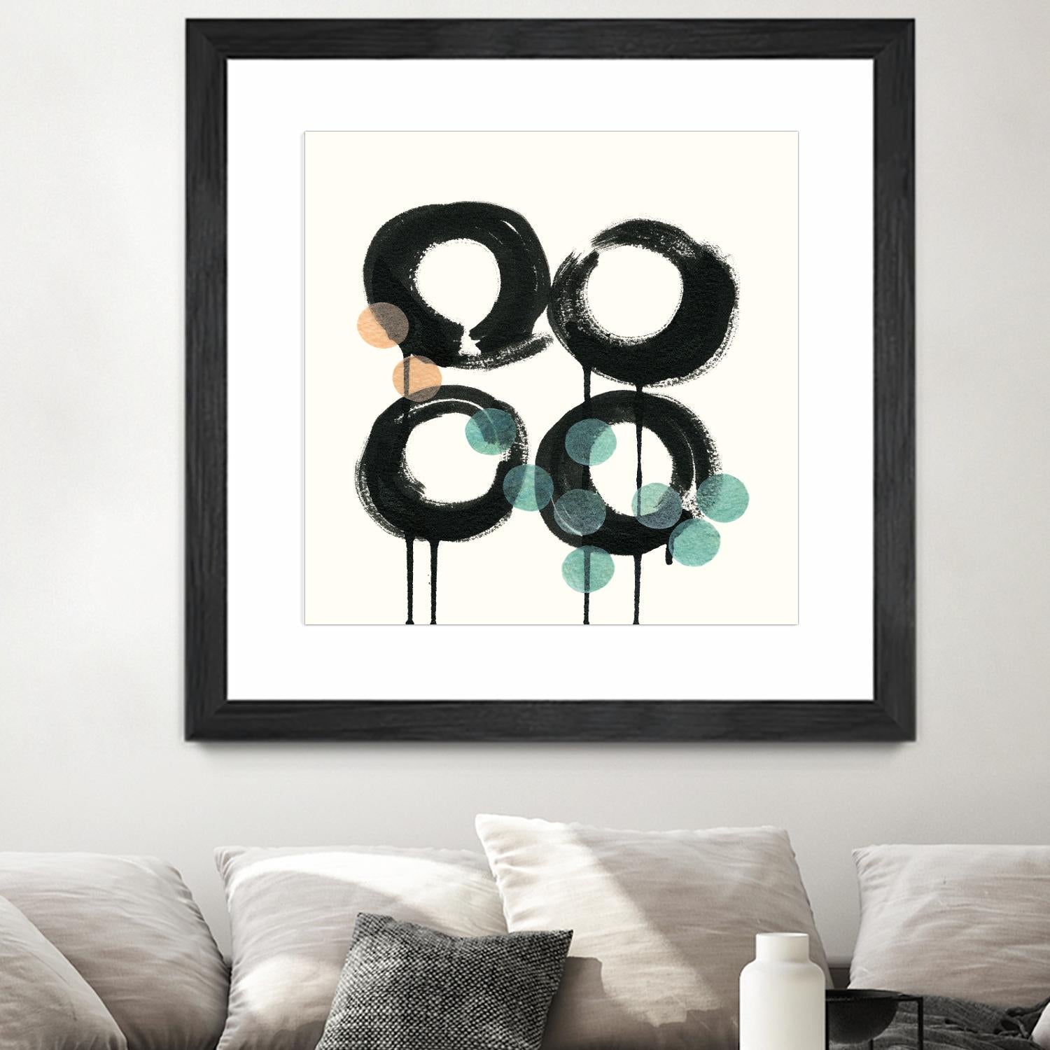 Zen Circles C by Natasha Marie on GIANT ART - green abstract