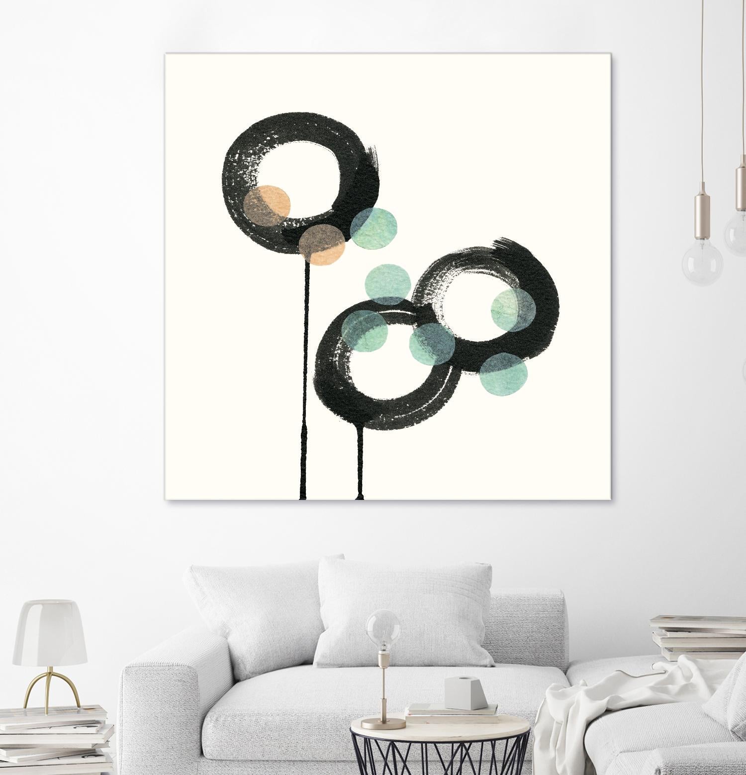 Zen Circles D by Natasha Marie on GIANT ART - green abstract