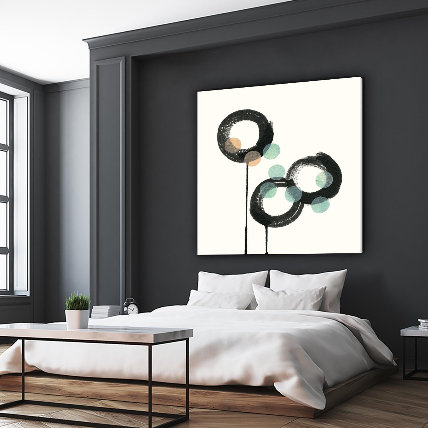 Zen Circles D by Natasha Marie on GIANT ART - green abstract