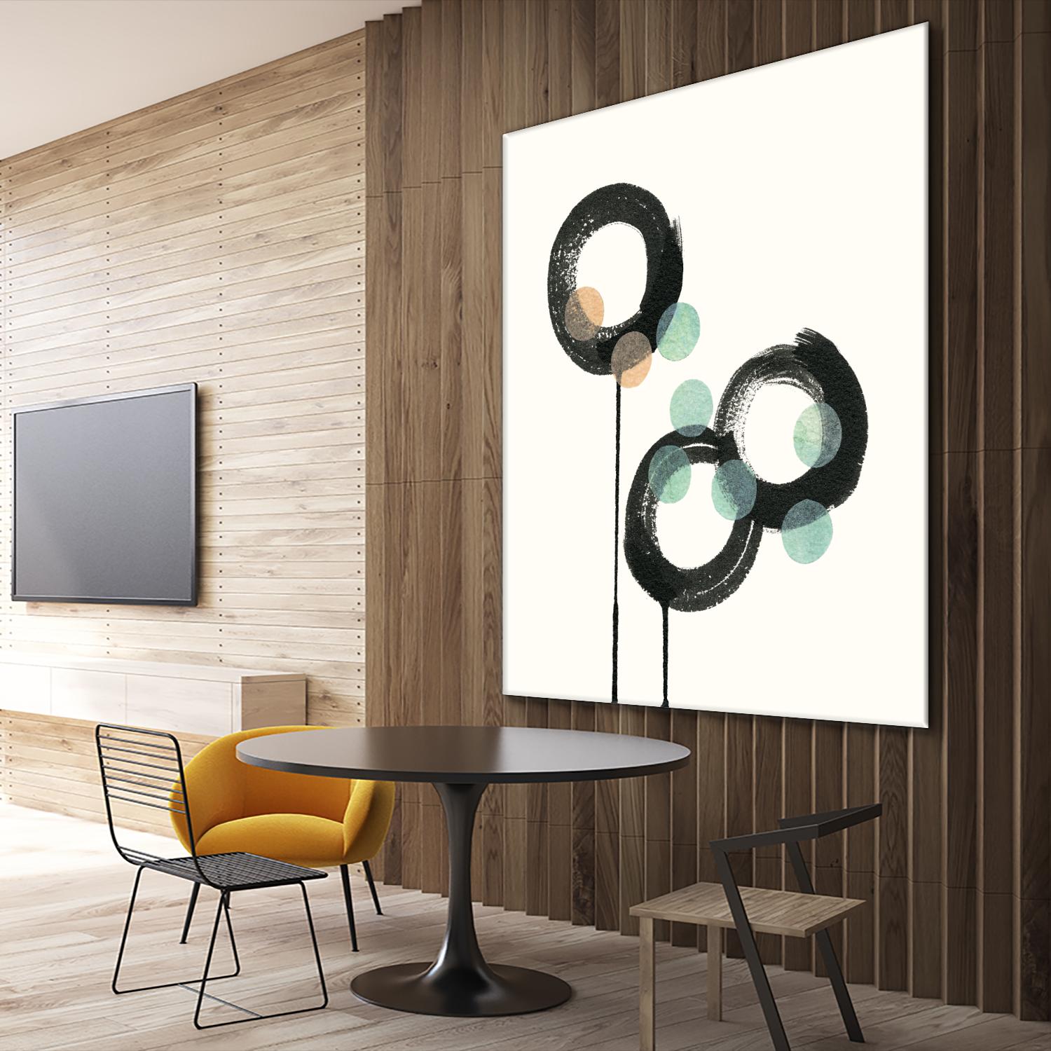 Zen Circles D by Natasha Marie on GIANT ART - green abstract