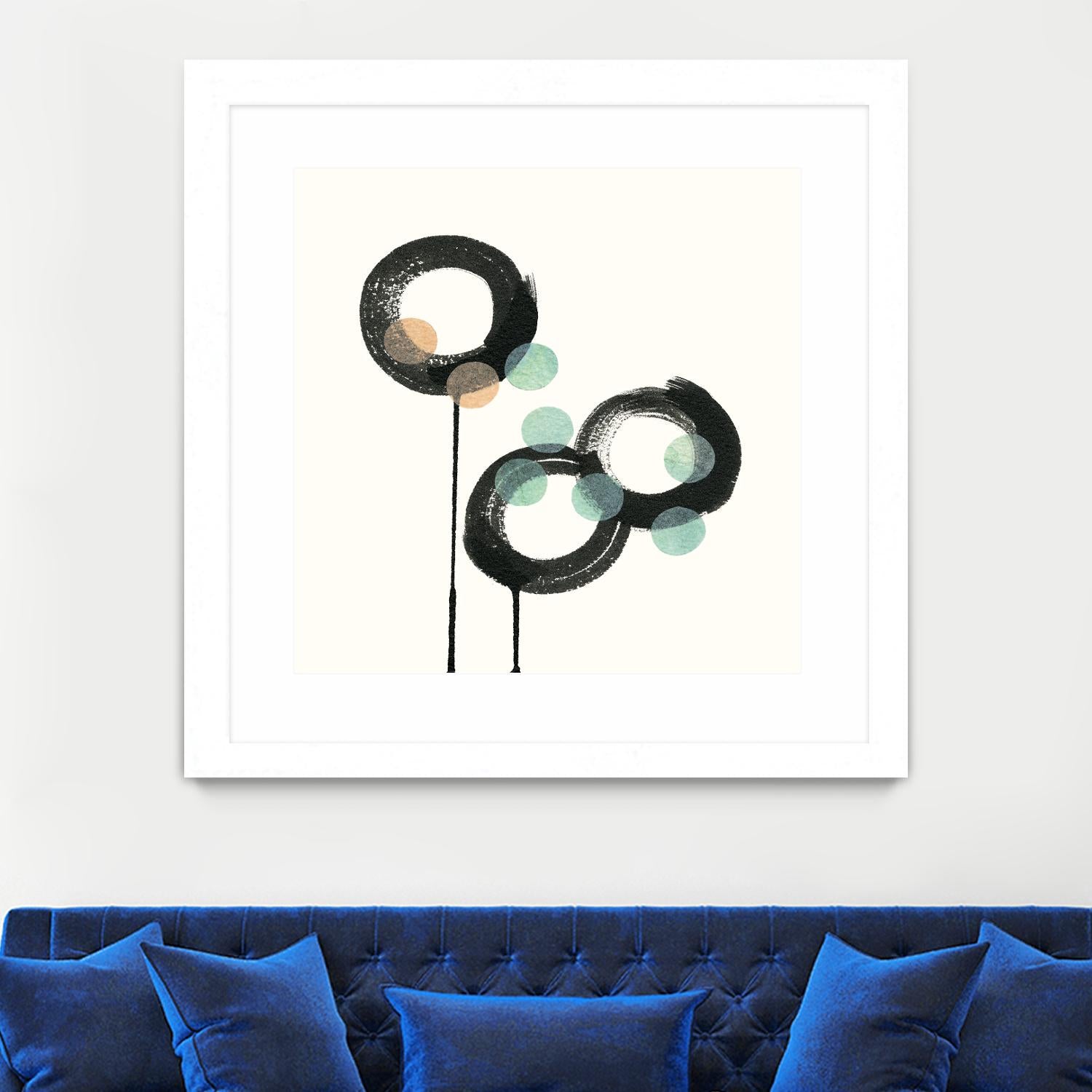 Zen Circles D by Natasha Marie on GIANT ART - green abstract