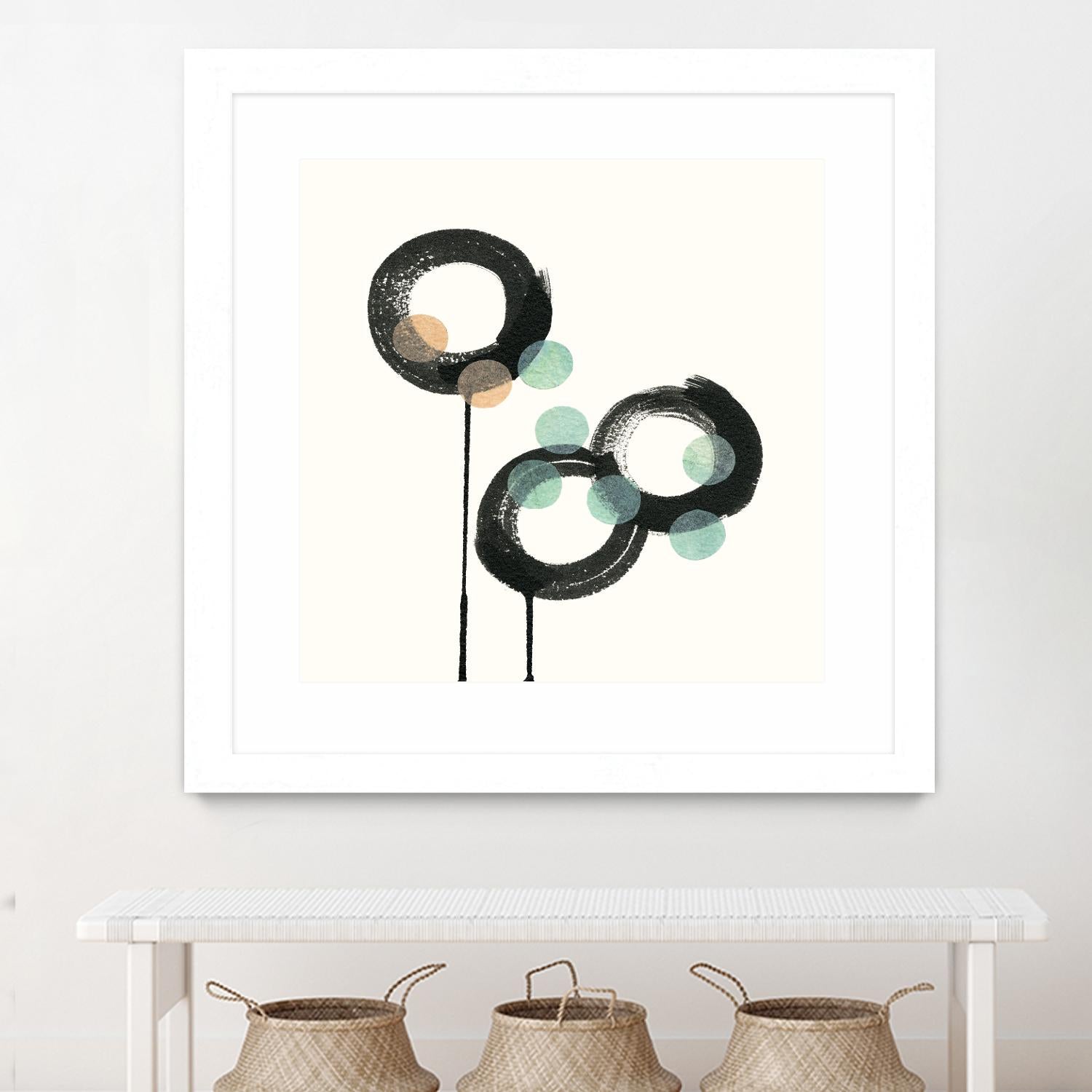 Zen Circles D by Natasha Marie on GIANT ART - green abstract