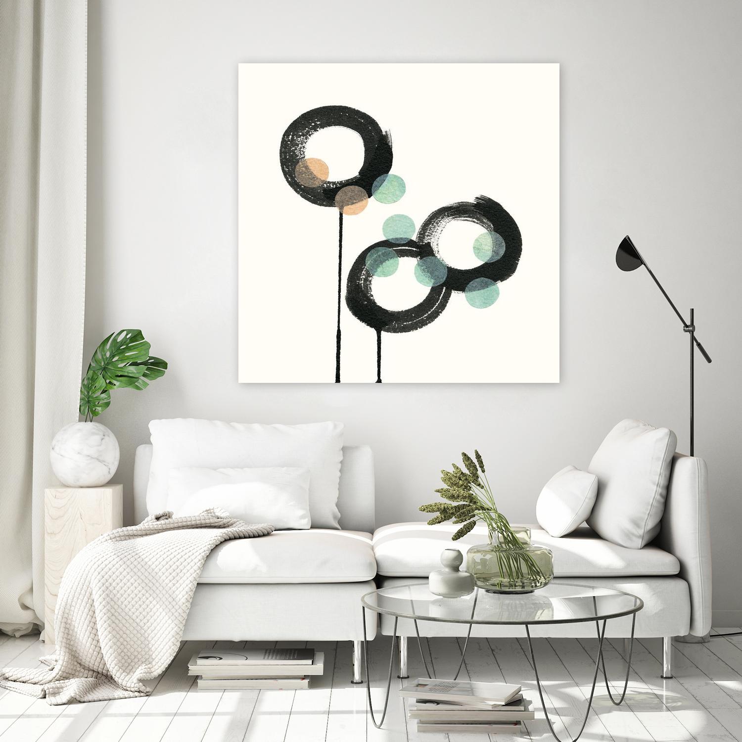 Zen Circles D by Natasha Marie on GIANT ART - green abstract