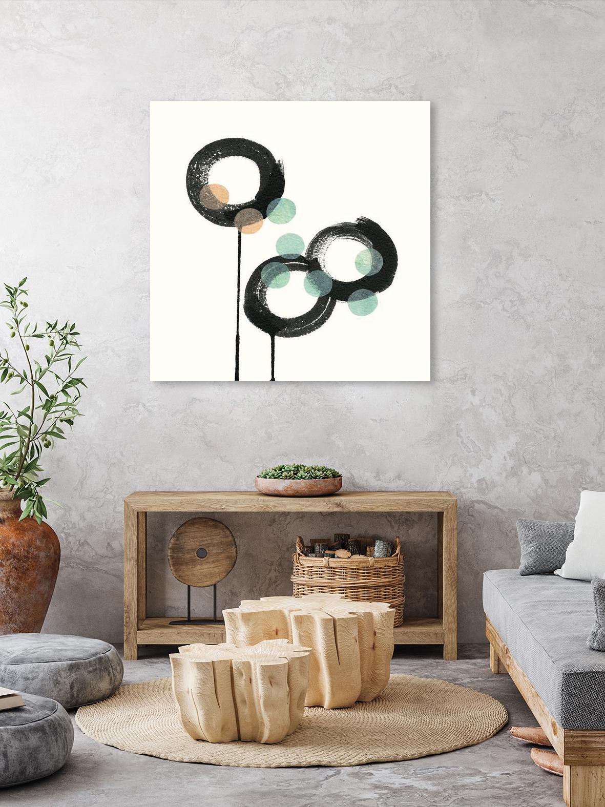 Zen Circles D by Natasha Marie on GIANT ART - green abstract