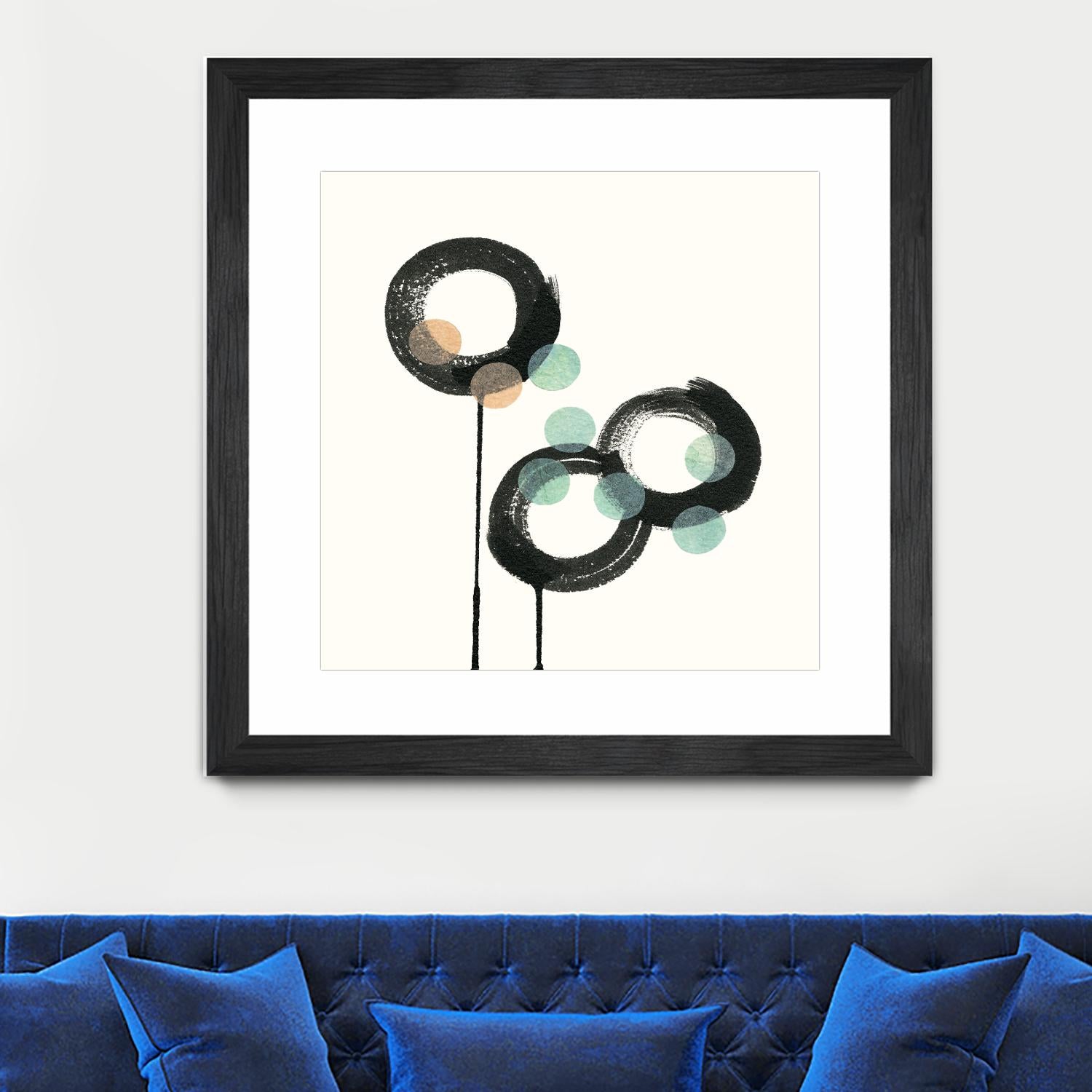 Zen Circles D by Natasha Marie on GIANT ART - green abstract