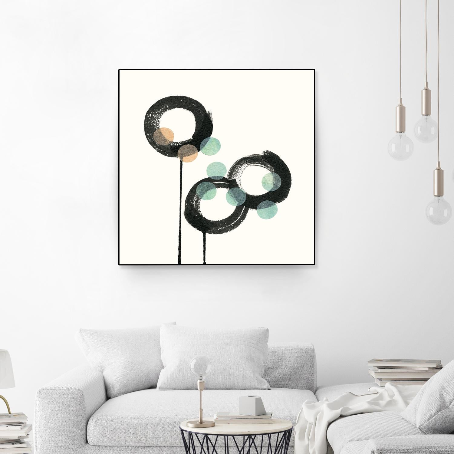 Zen Circles D by Natasha Marie on GIANT ART - green abstract