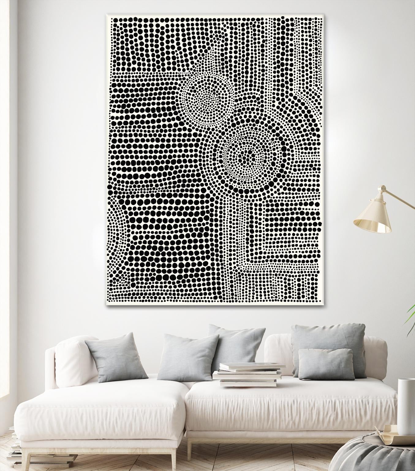 Clustered Dots A by Natasha Marie on GIANT ART - white black & white dots