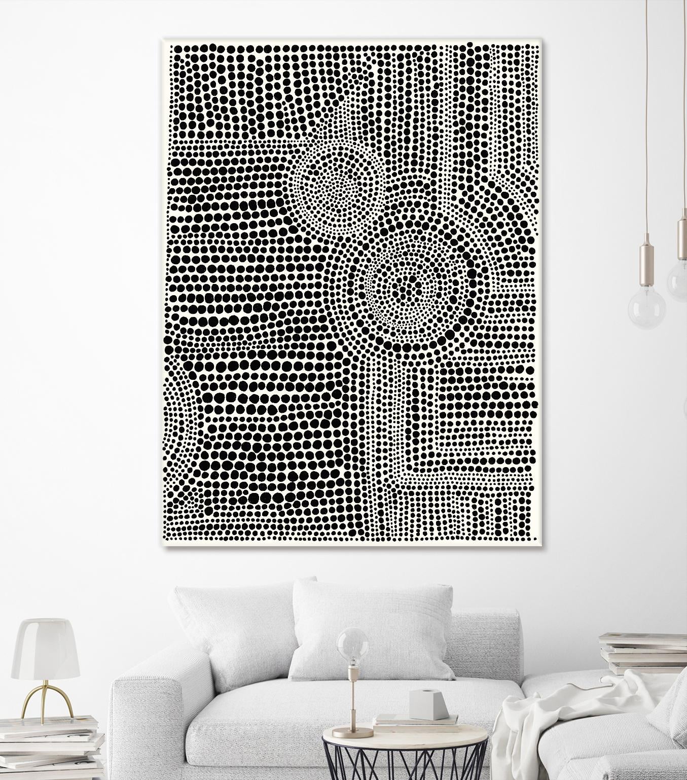 Clustered Dots A by Natasha Marie on GIANT ART - white black & white dots