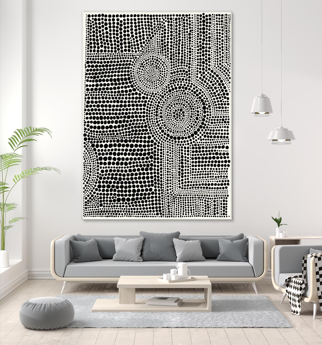 Clustered Dots A by Natasha Marie on GIANT ART - white black & white dots