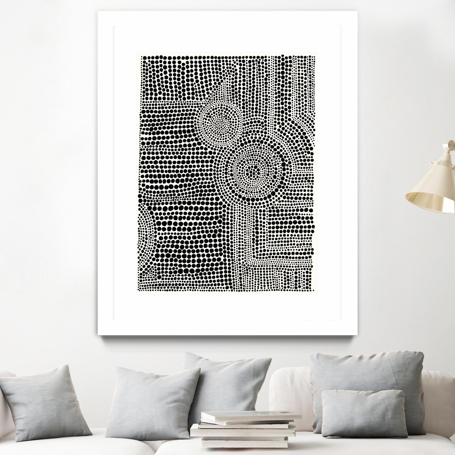 Clustered Dots A by Natasha Marie on GIANT ART - white black & white dots