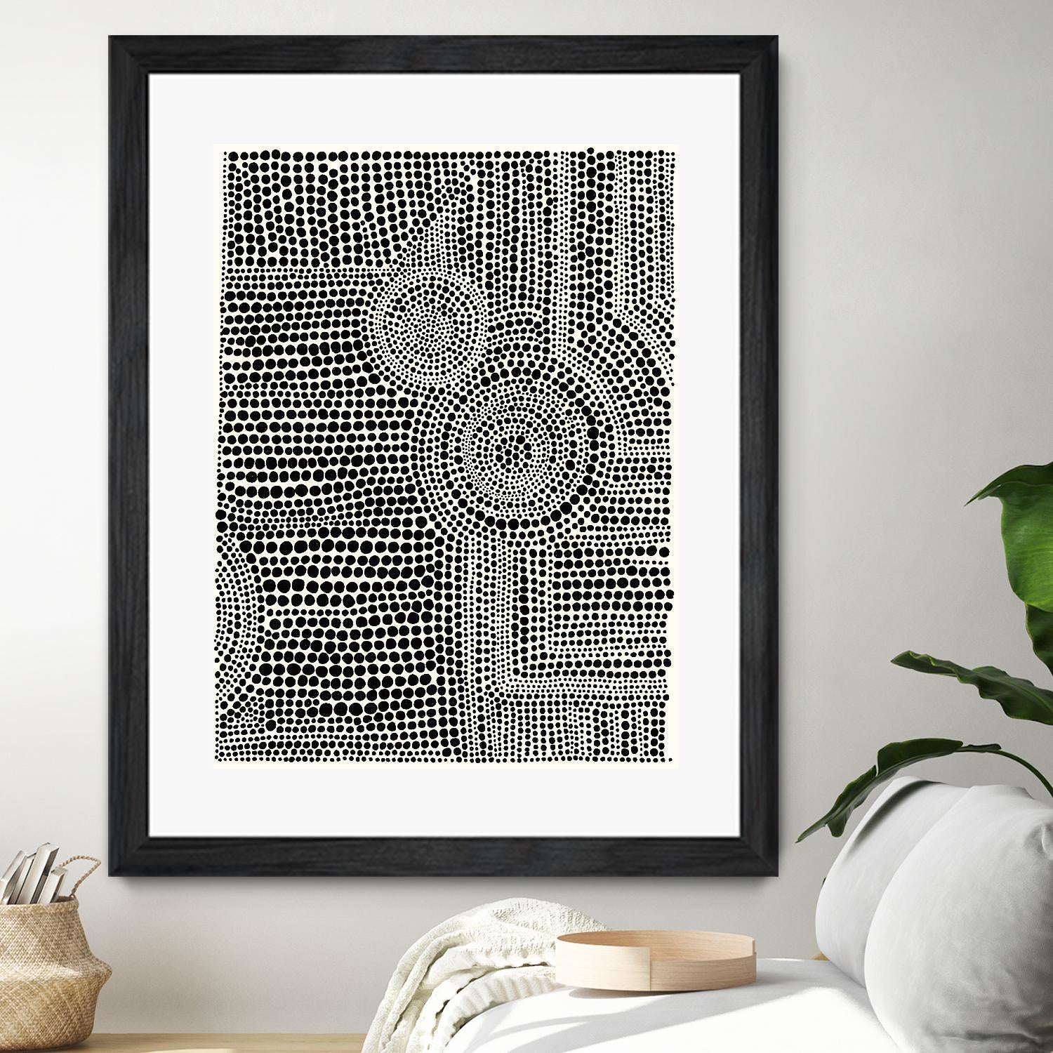 Clustered Dots A by Natasha Marie on GIANT ART - white black & white dots