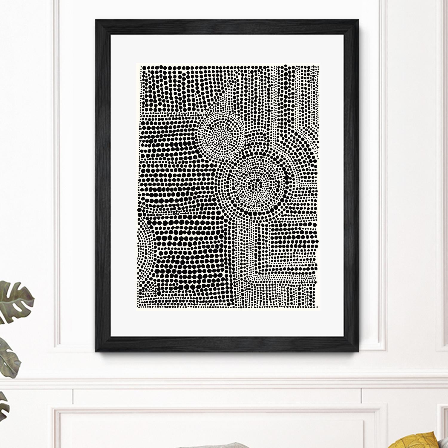 Clustered Dots A by Natasha Marie on GIANT ART - white black & white dots