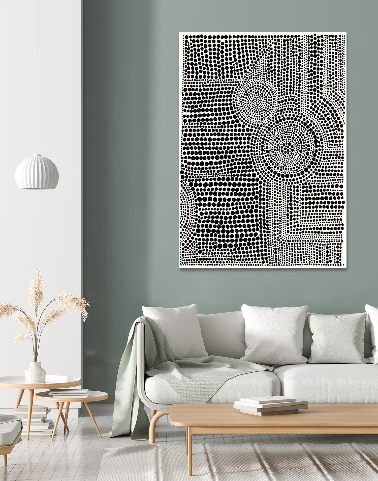 Clustered Dots A by Natasha Marie on GIANT ART - white black & white dots