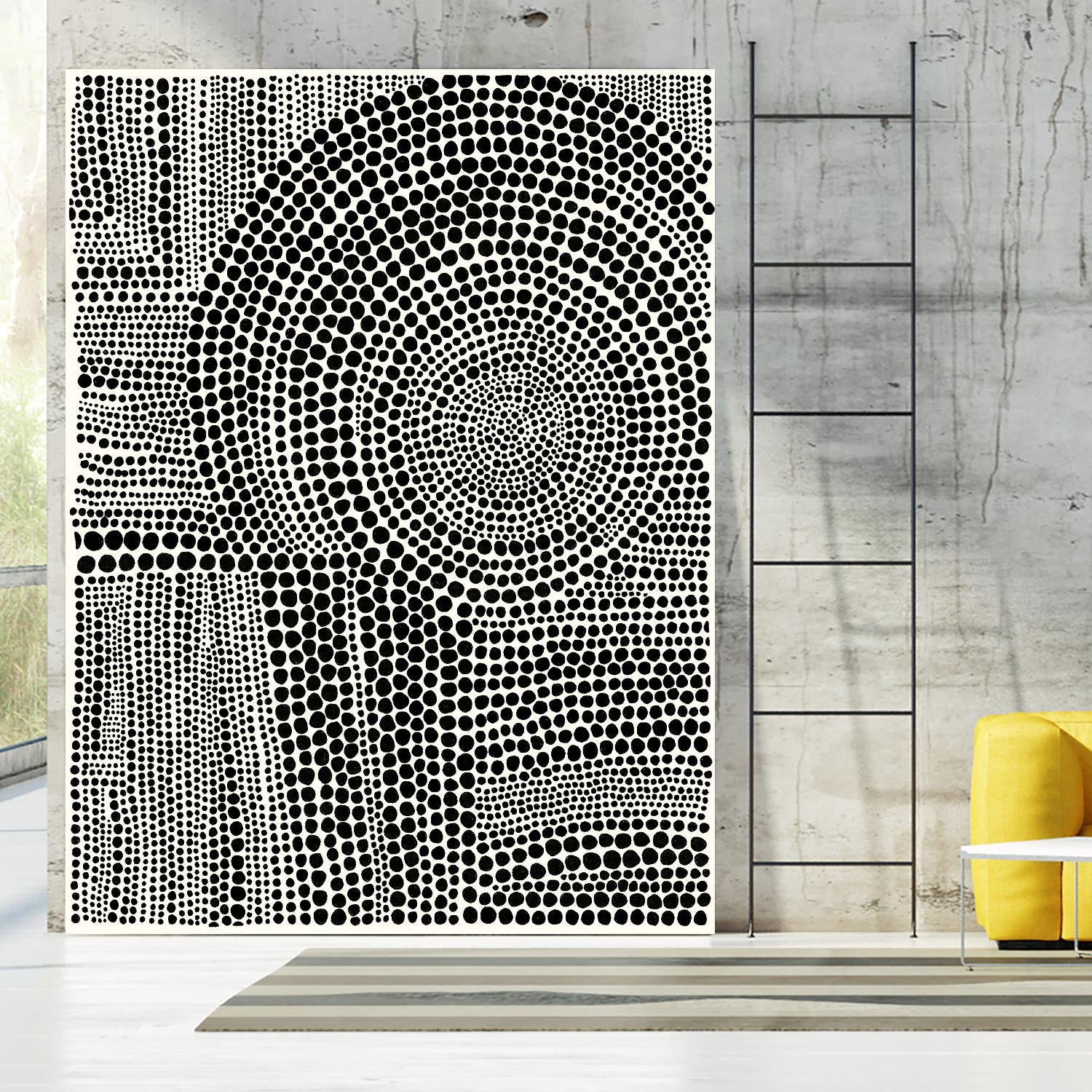 Clustered Dots B by Natasha Marie on GIANT ART - black abstract