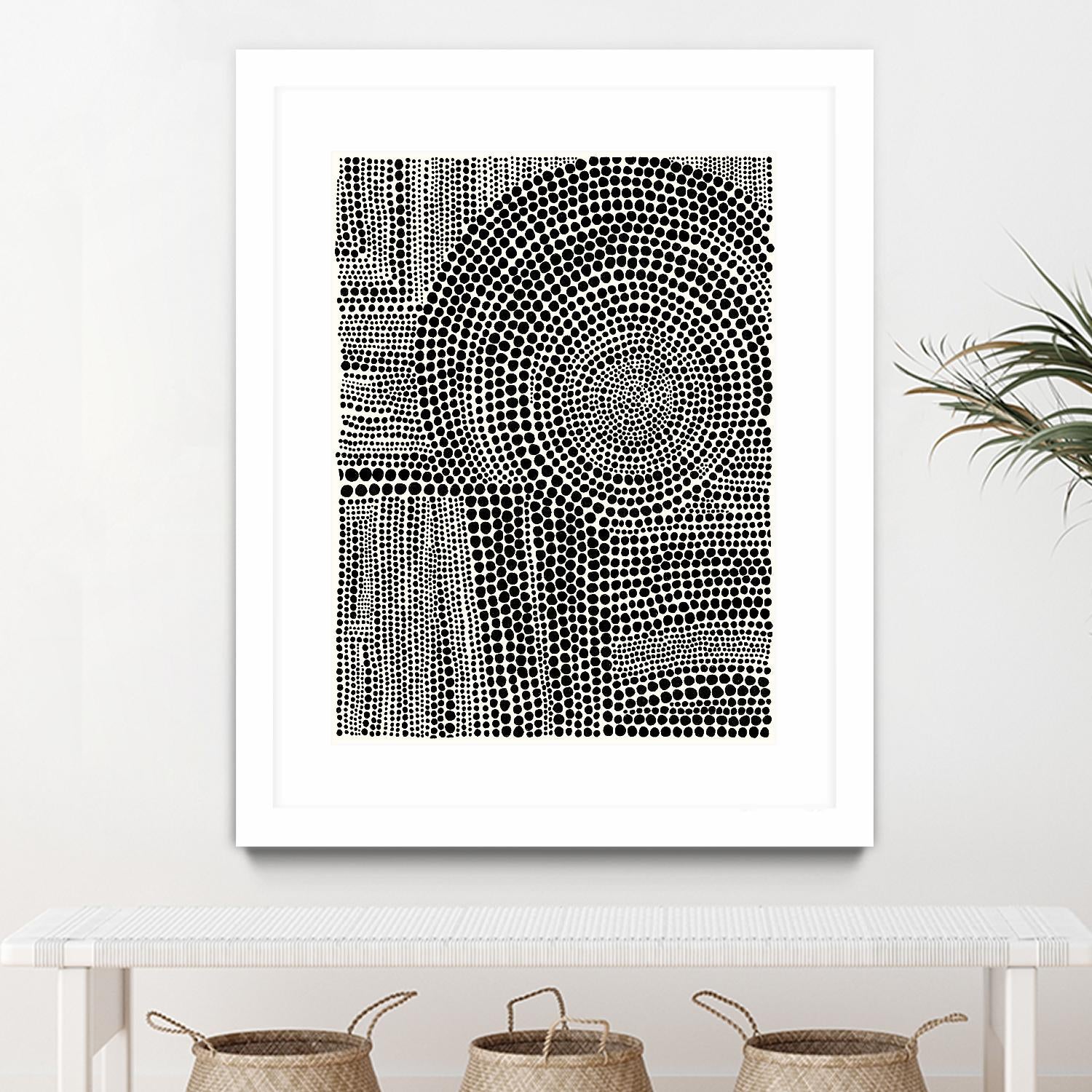 Clustered Dots B by Natasha Marie on GIANT ART - black abstract