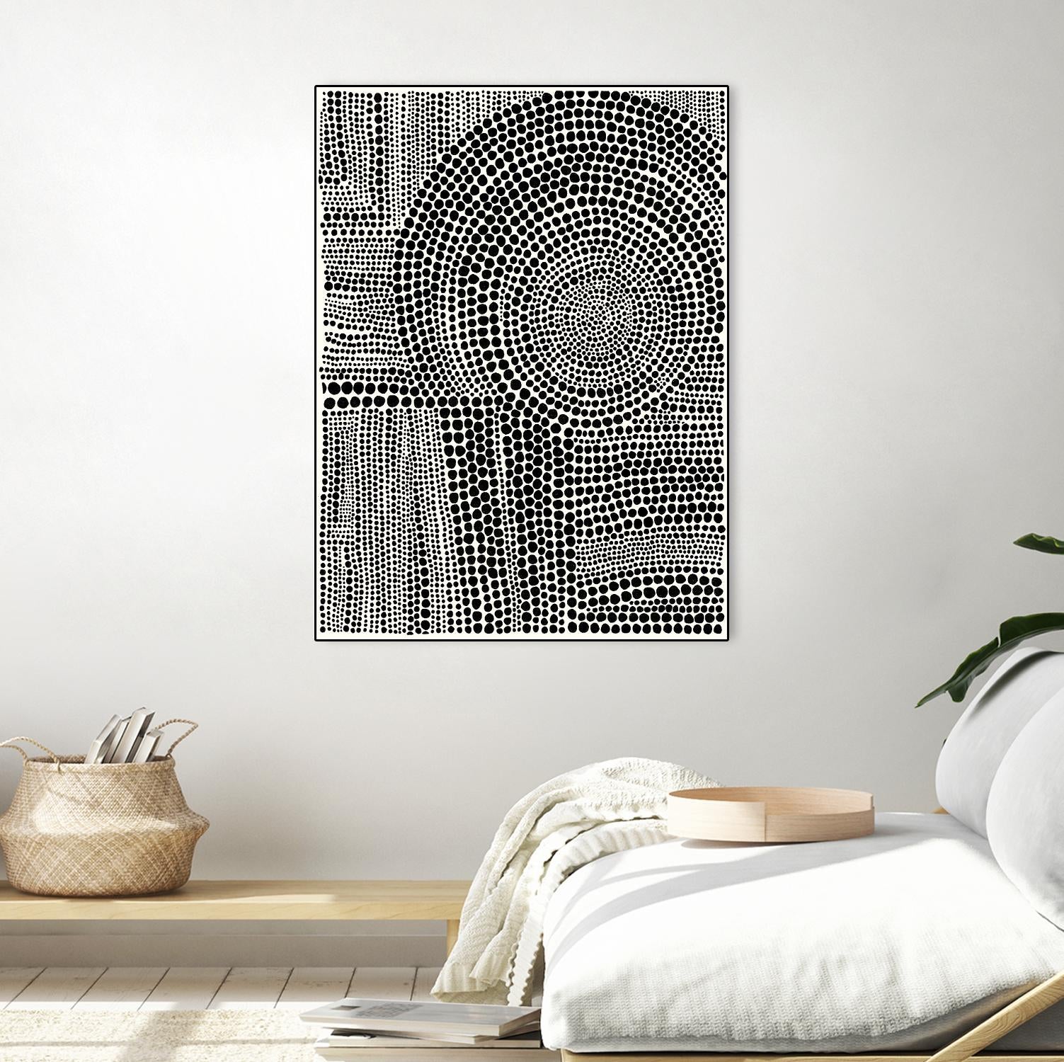 Clustered Dots B by Natasha Marie on GIANT ART - black abstract