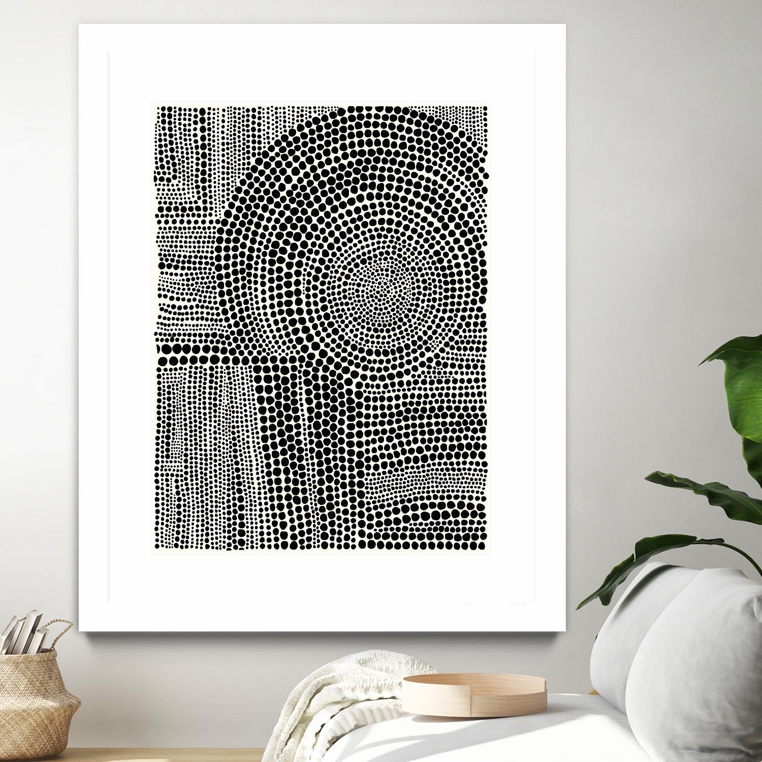 Clustered Dots B by Natasha Marie on GIANT ART - black abstract