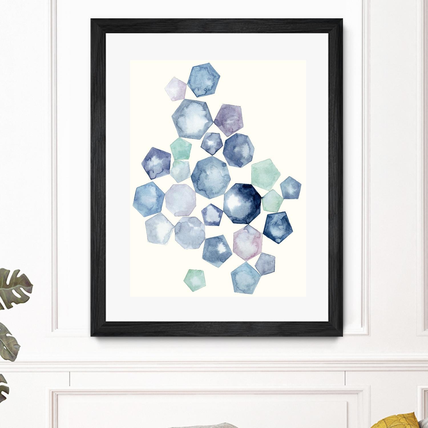 Watercolor Hexagons B by Natasha Marie on GIANT ART - red abstract