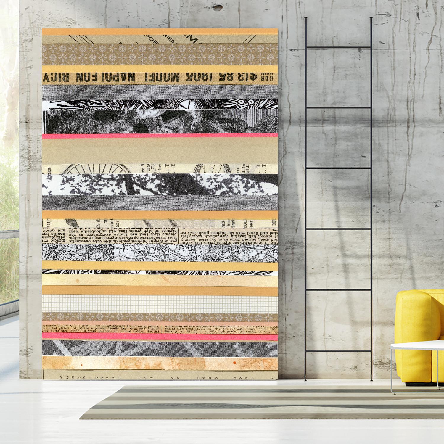 Paper Strip Collage A by Natasha Marie on GIANT ART - orange abstract