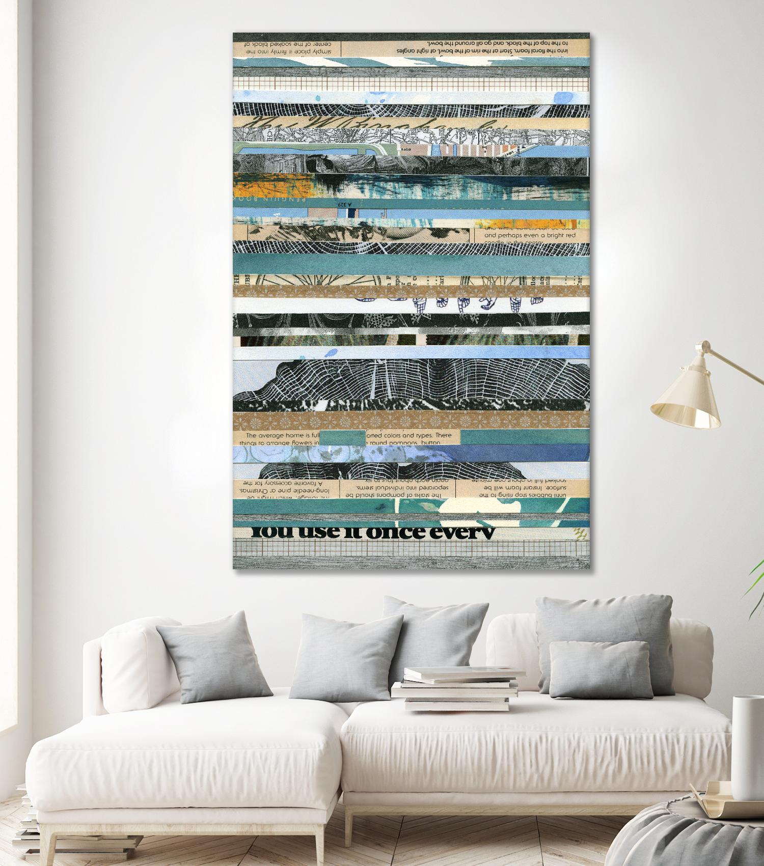 Paper Strip Collage E by Natasha Marie on GIANT ART - black abstract