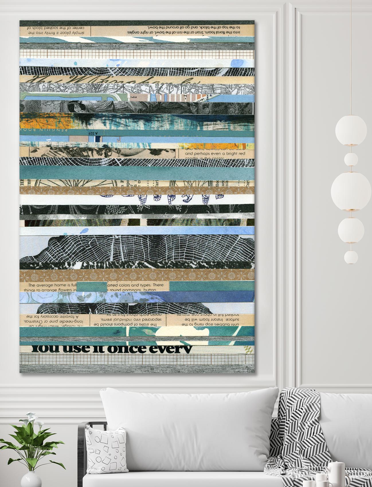 Paper Strip Collage E by Natasha Marie on GIANT ART - black abstract