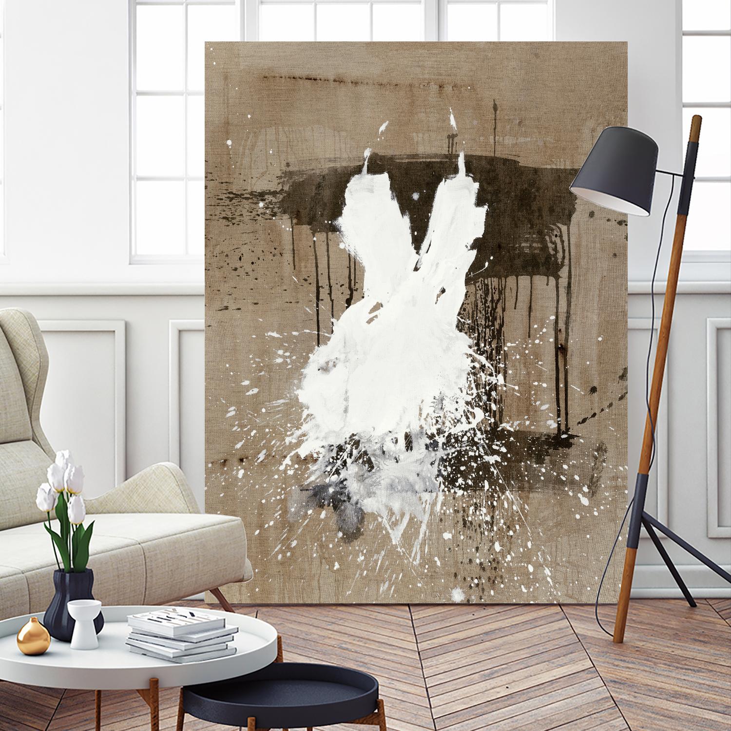 White Dress 1 by Paul Ngo on GIANT ART - beige abstract