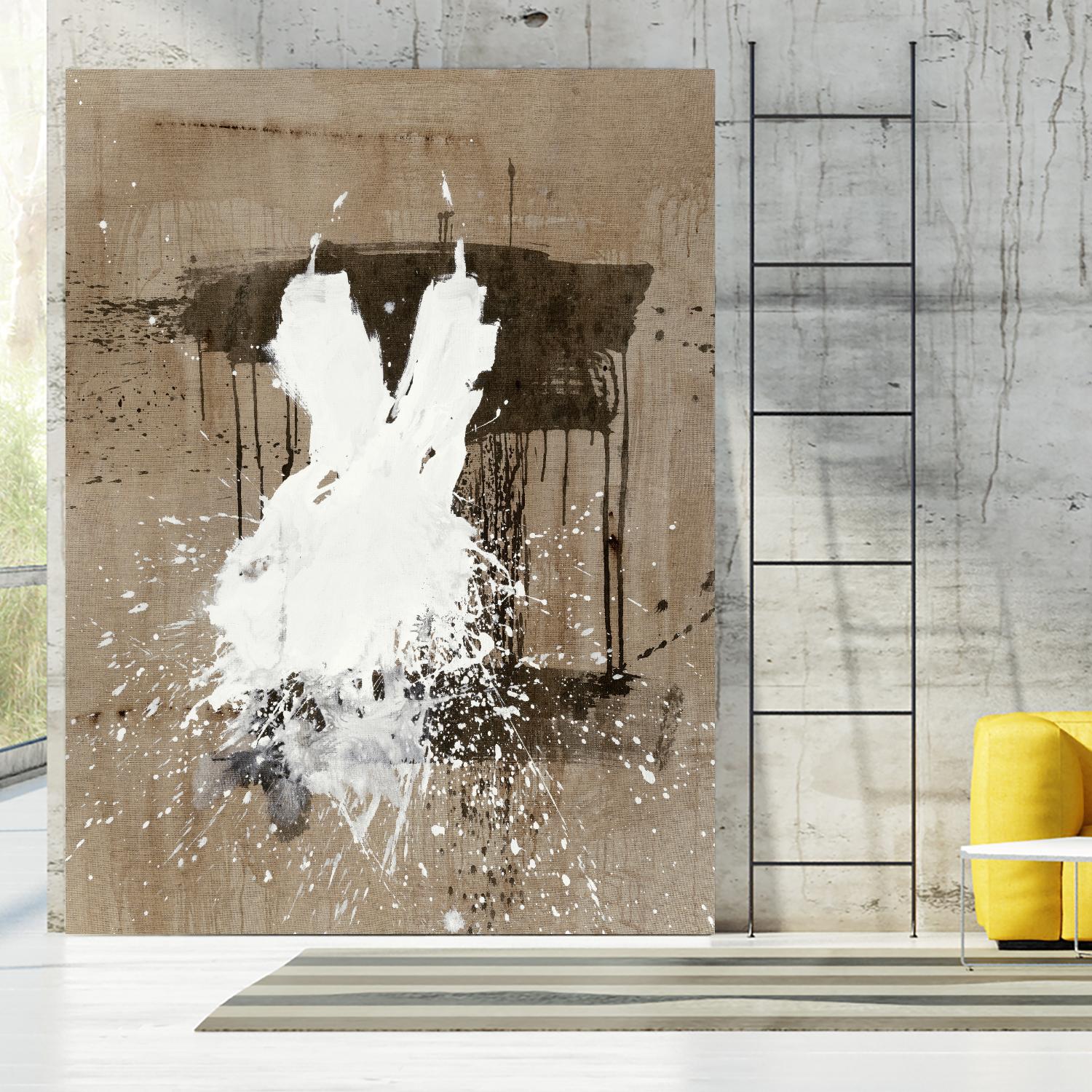 White Dress 1 by Paul Ngo on GIANT ART - beige abstract