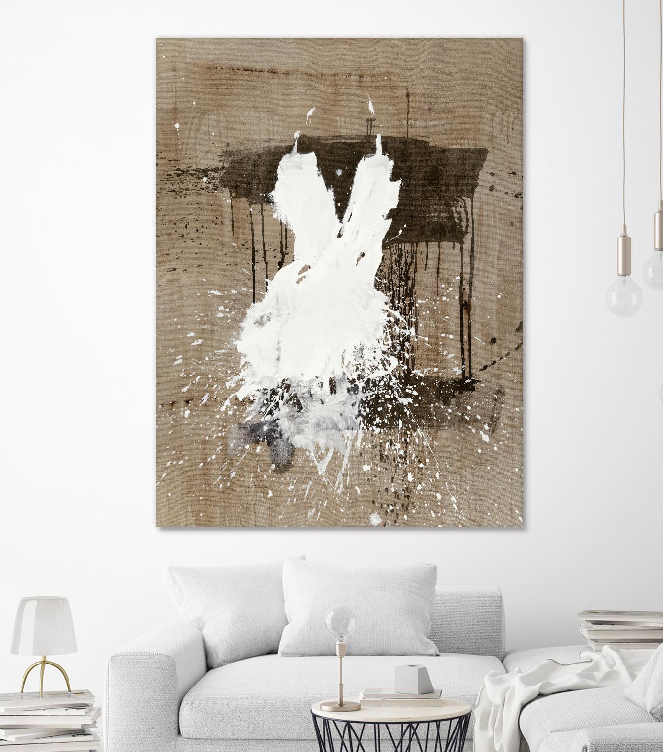 White Dress 1 by Paul Ngo on GIANT ART - beige abstract