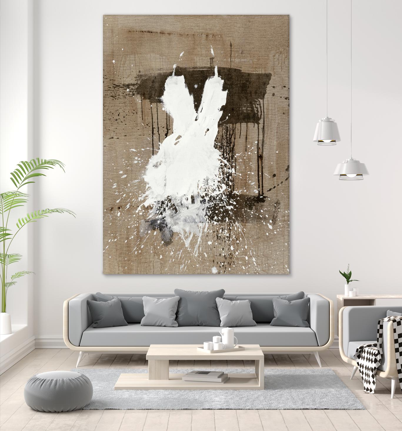 White Dress 1 by Paul Ngo on GIANT ART - beige abstract