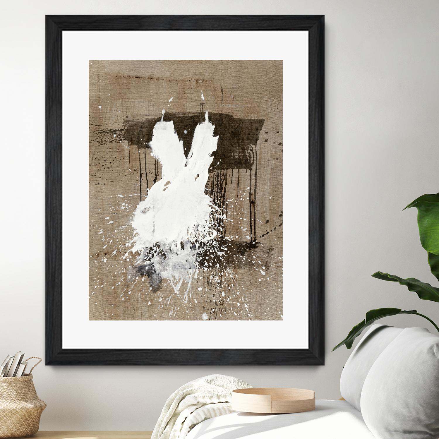 White Dress 1 by Paul Ngo on GIANT ART - beige abstract