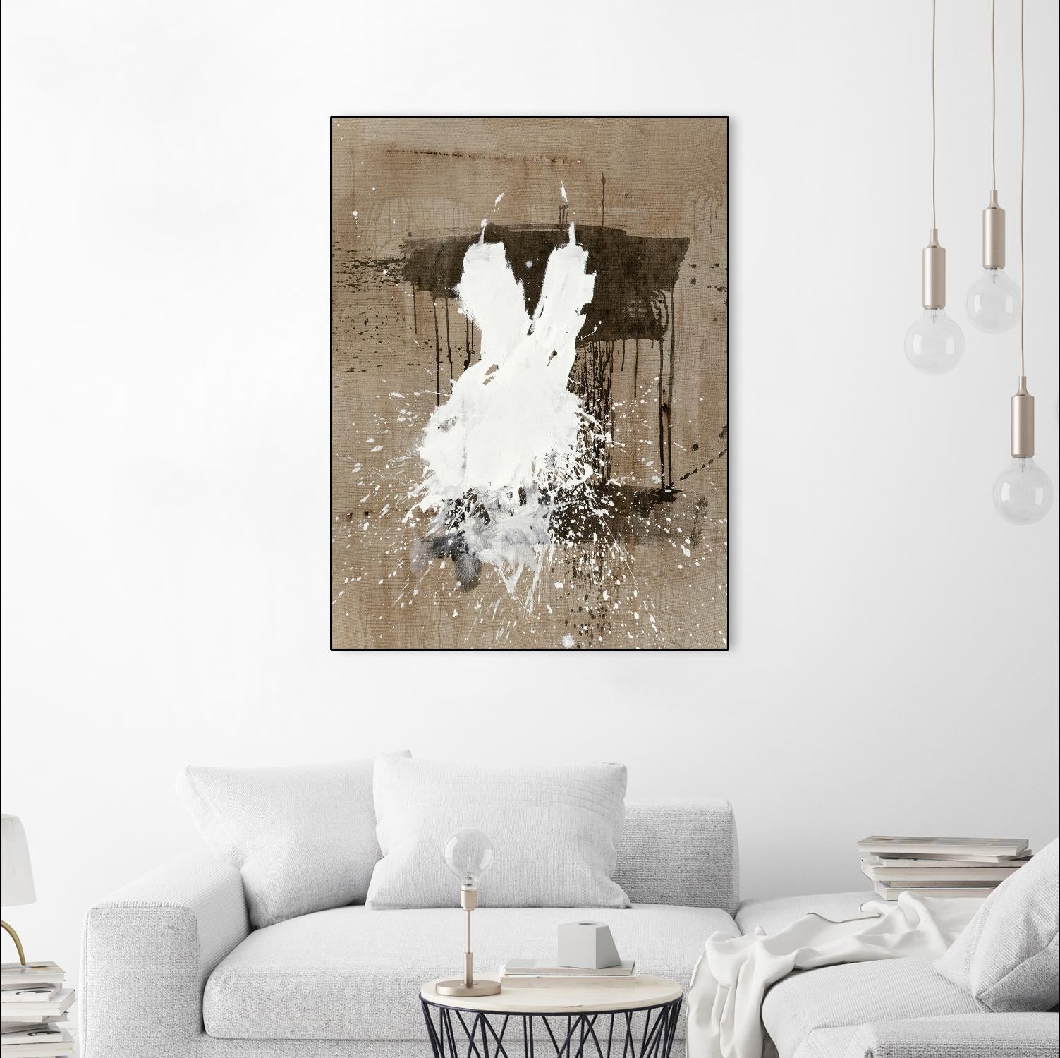 White Dress 1 by Paul Ngo on GIANT ART - beige abstract