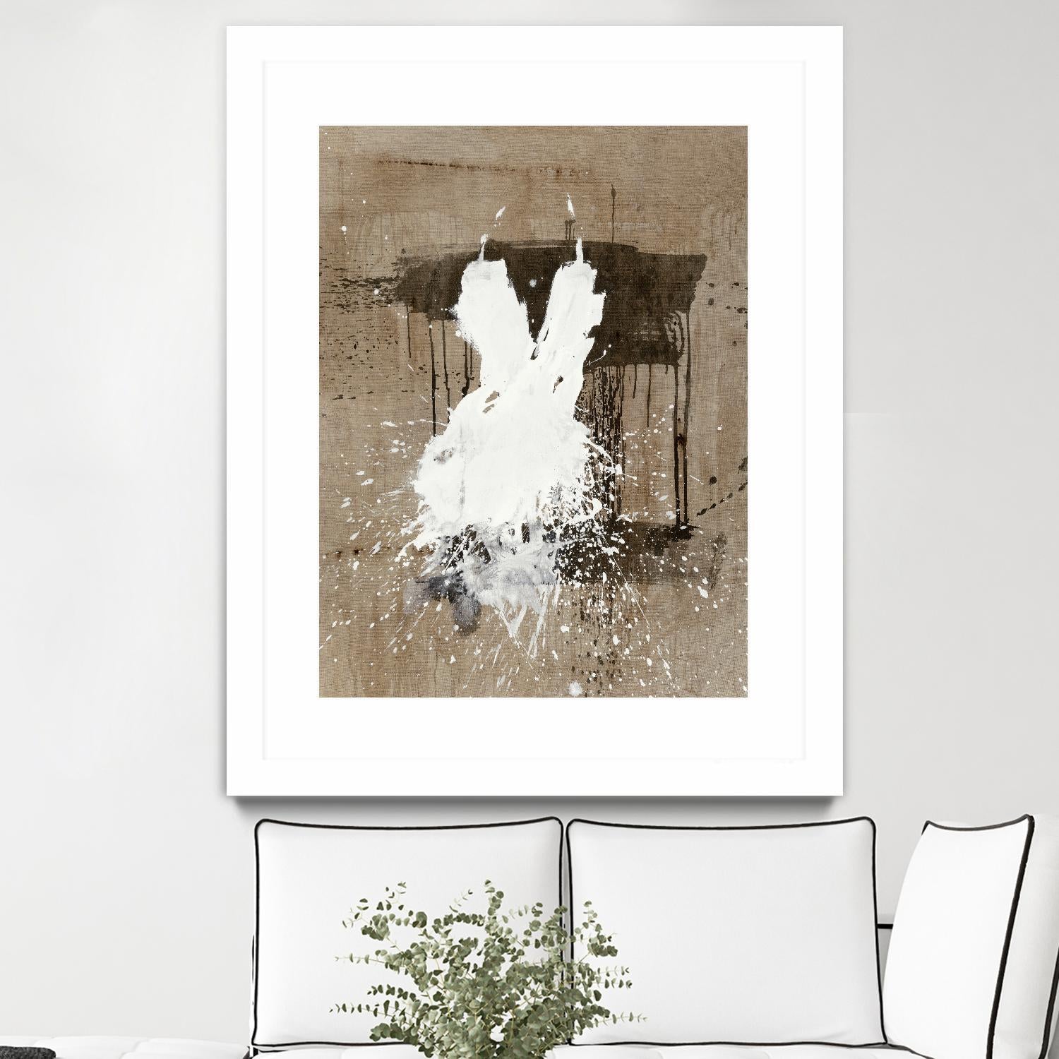 White Dress 1 by Paul Ngo on GIANT ART - beige abstract