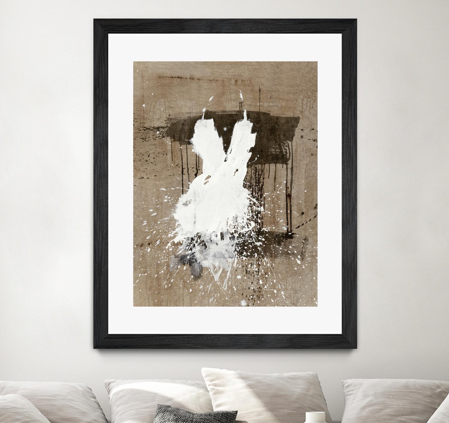 White Dress 1 by Paul Ngo on GIANT ART - beige abstract