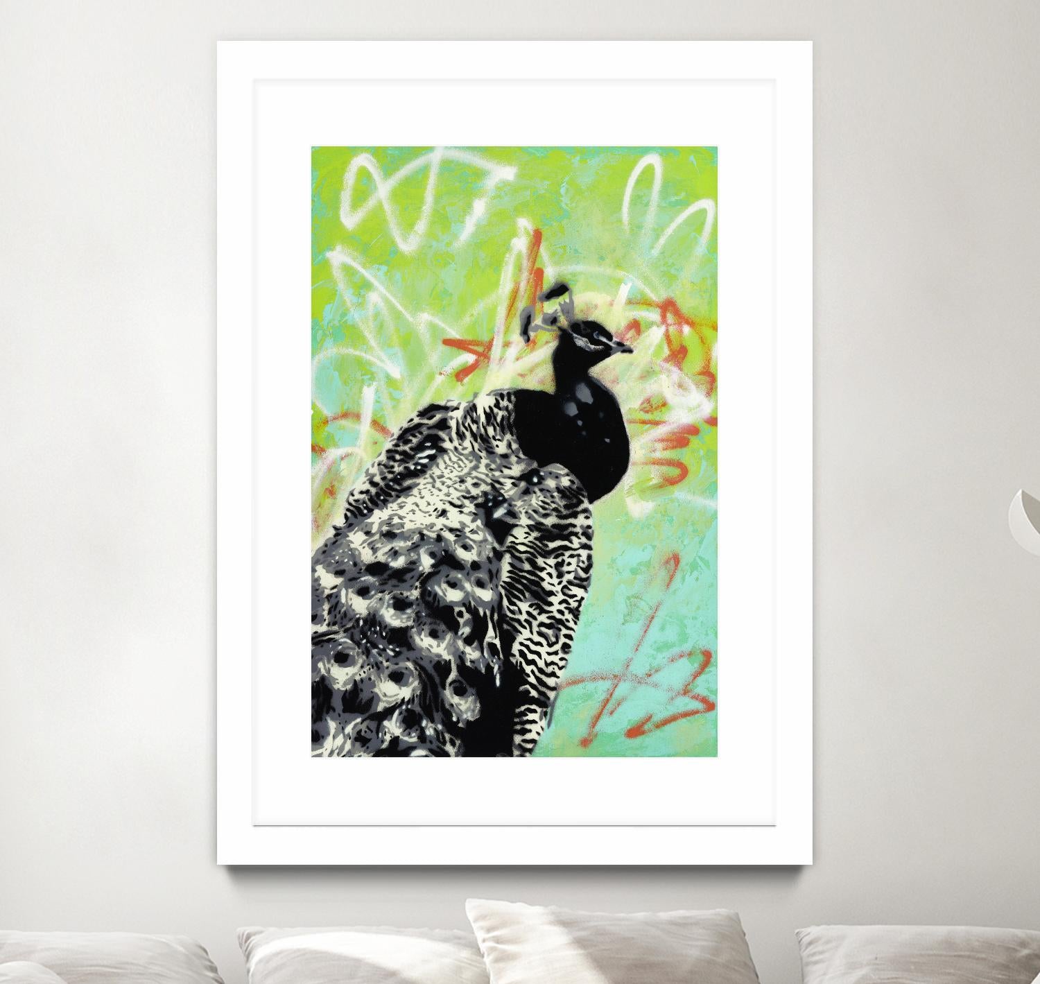 Peacock by Urban Soule on GIANT ART - green animals oiseau