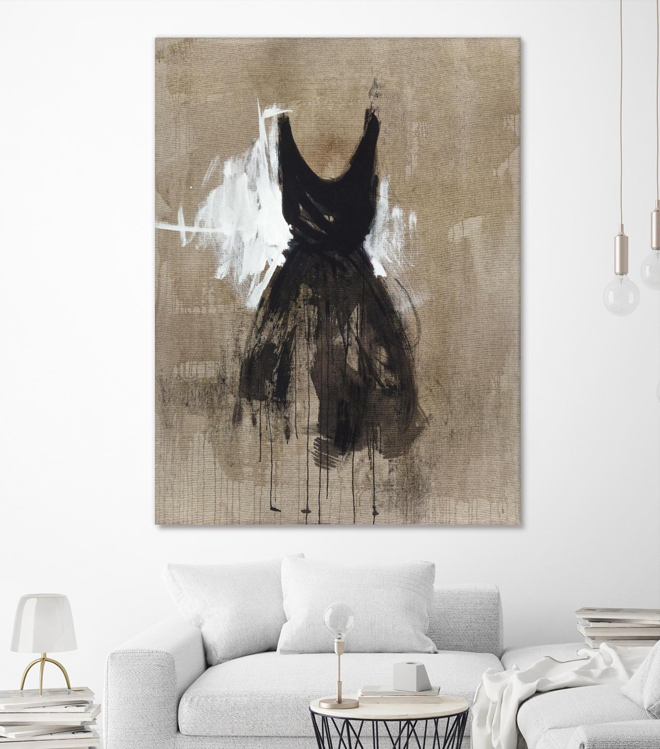 Little Black Dress 1 by PN Studio on GIANT ART - beige abstracts fashion