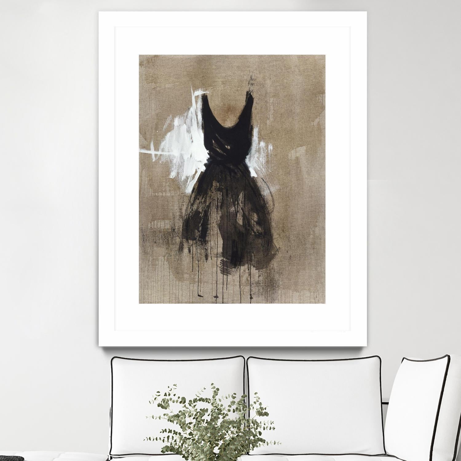 Little Black Dress 1 by PN Studio on GIANT ART - beige abstracts fashion