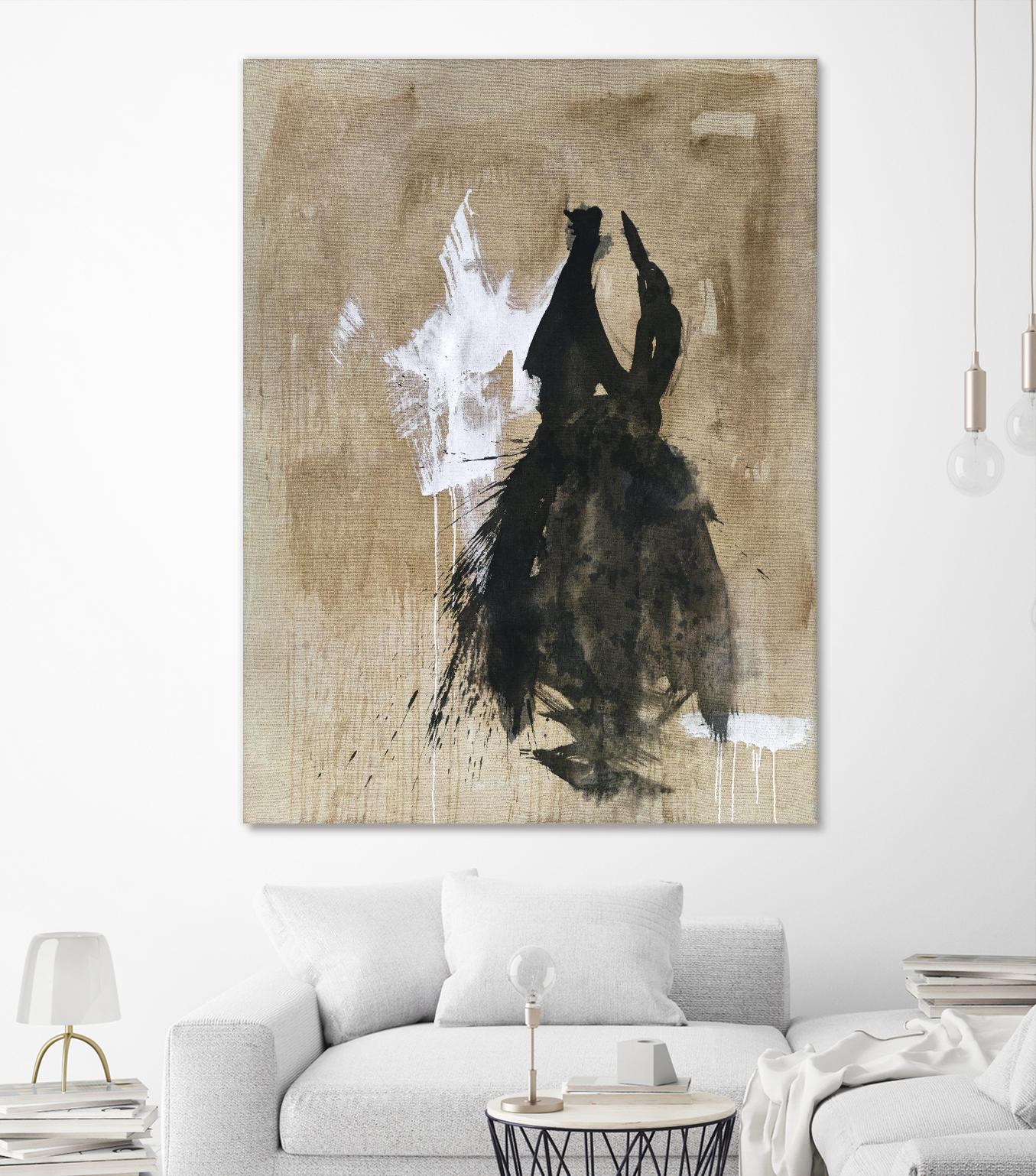 Little Black Dress 2 by PN Studio on GIANT ART - beige abstracts fashion