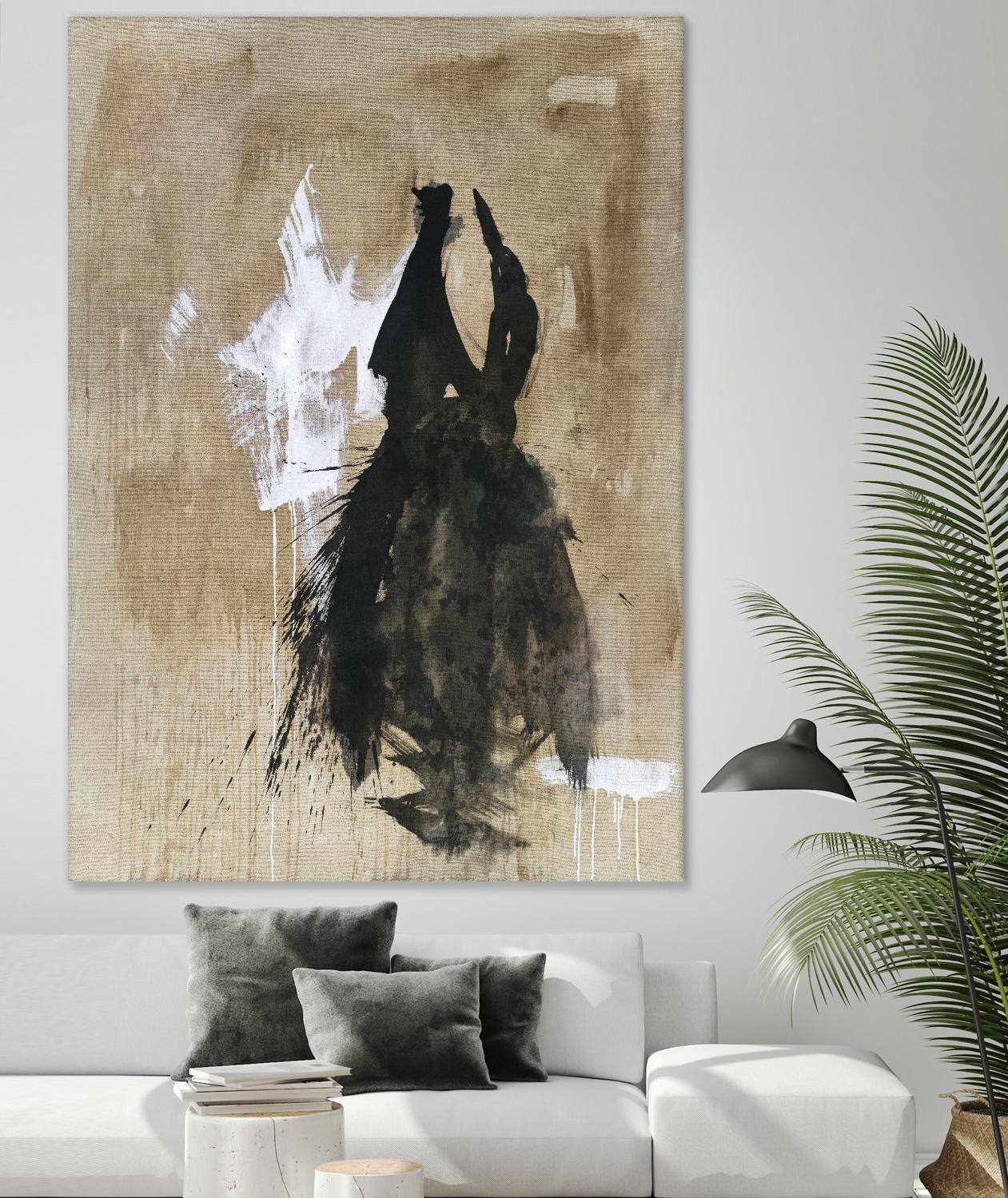 Little Black Dress 2 by PN Studio on GIANT ART - beige abstracts fashion