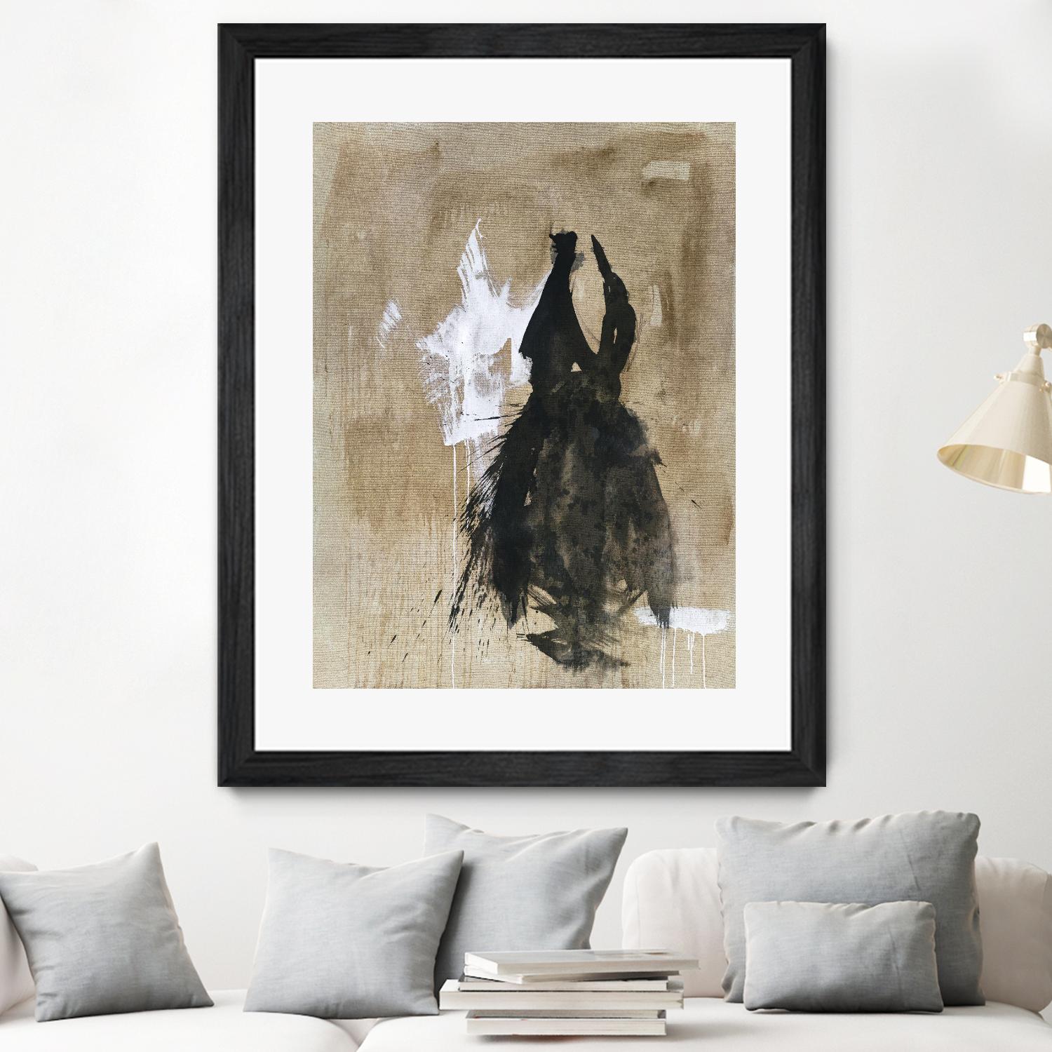 Little Black Dress 2 by PN Studio on GIANT ART - beige abstracts fashion