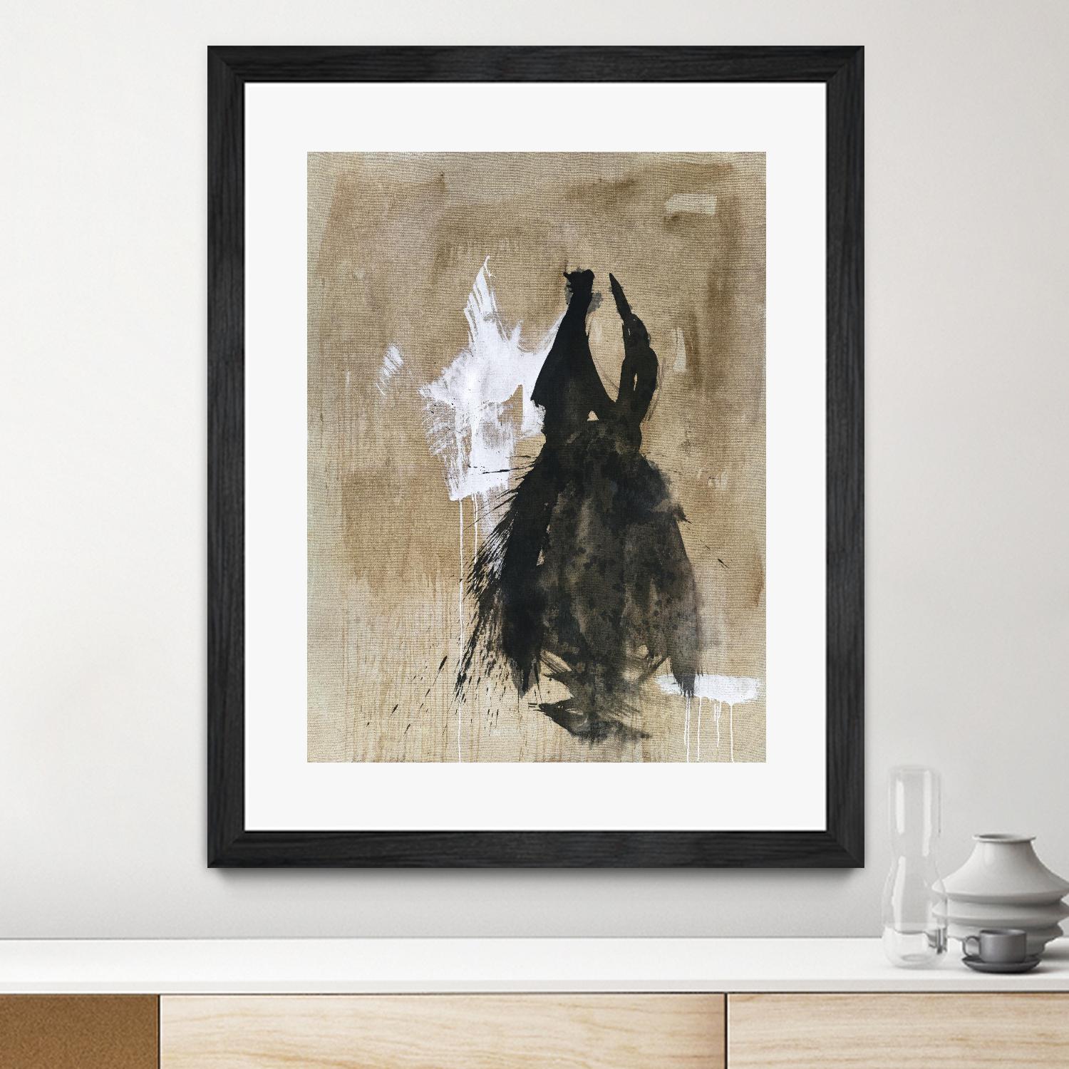 Little Black Dress 2 by PN Studio on GIANT ART - beige abstracts fashion