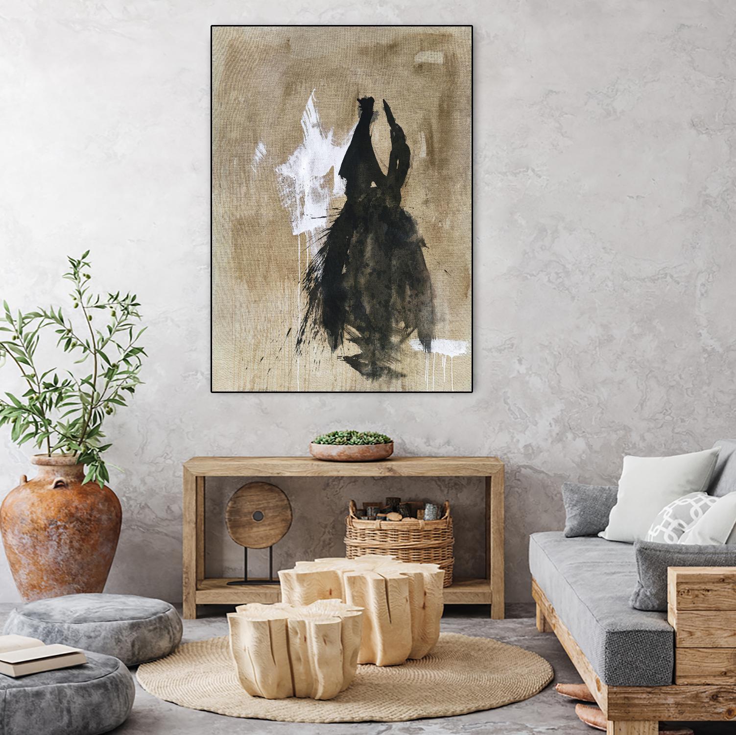 Little Black Dress 2 by PN Studio on GIANT ART - beige abstracts fashion