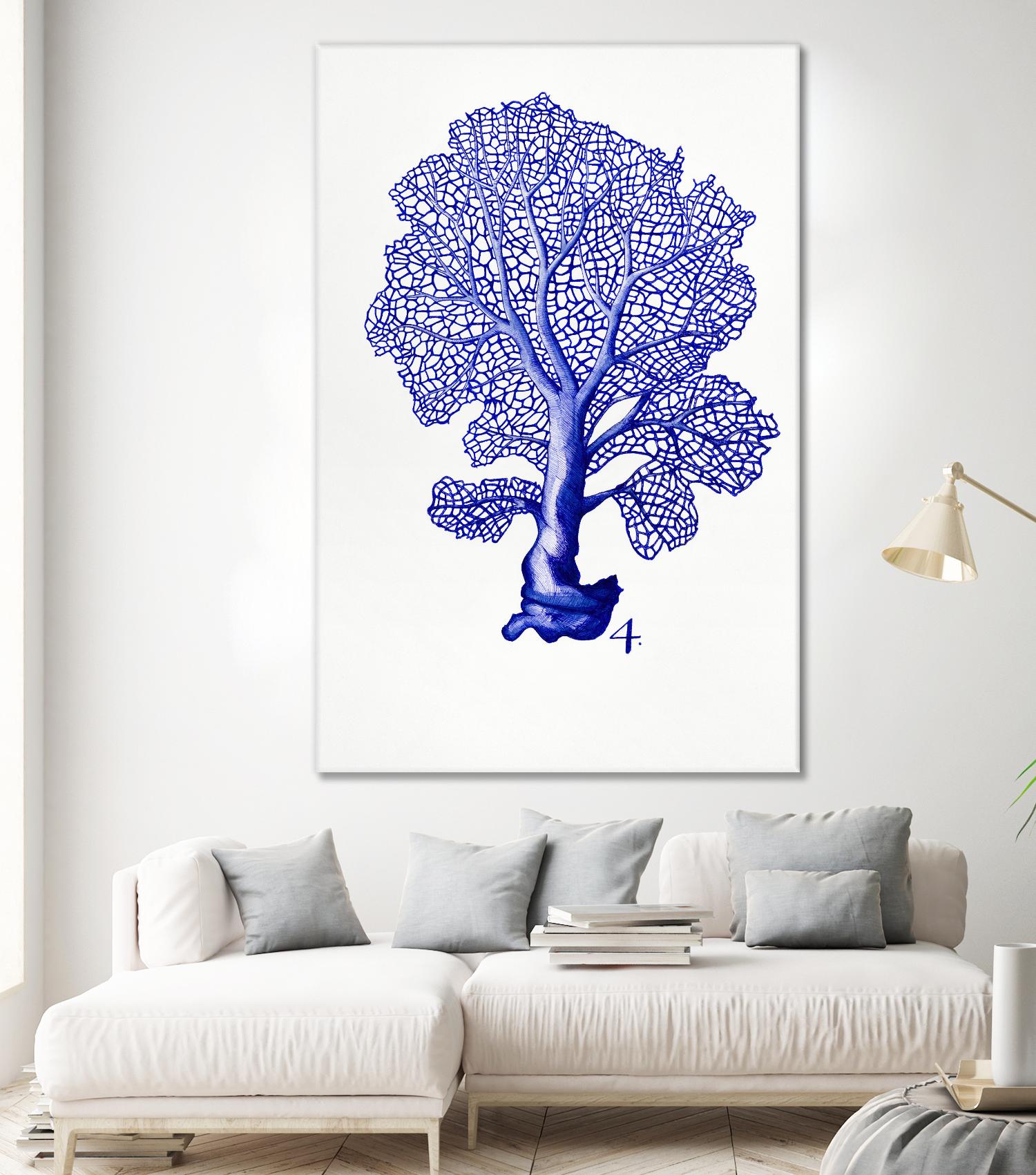 Sea Life in Pen 4 by Millie Brooks on GIANT ART - blue nautical