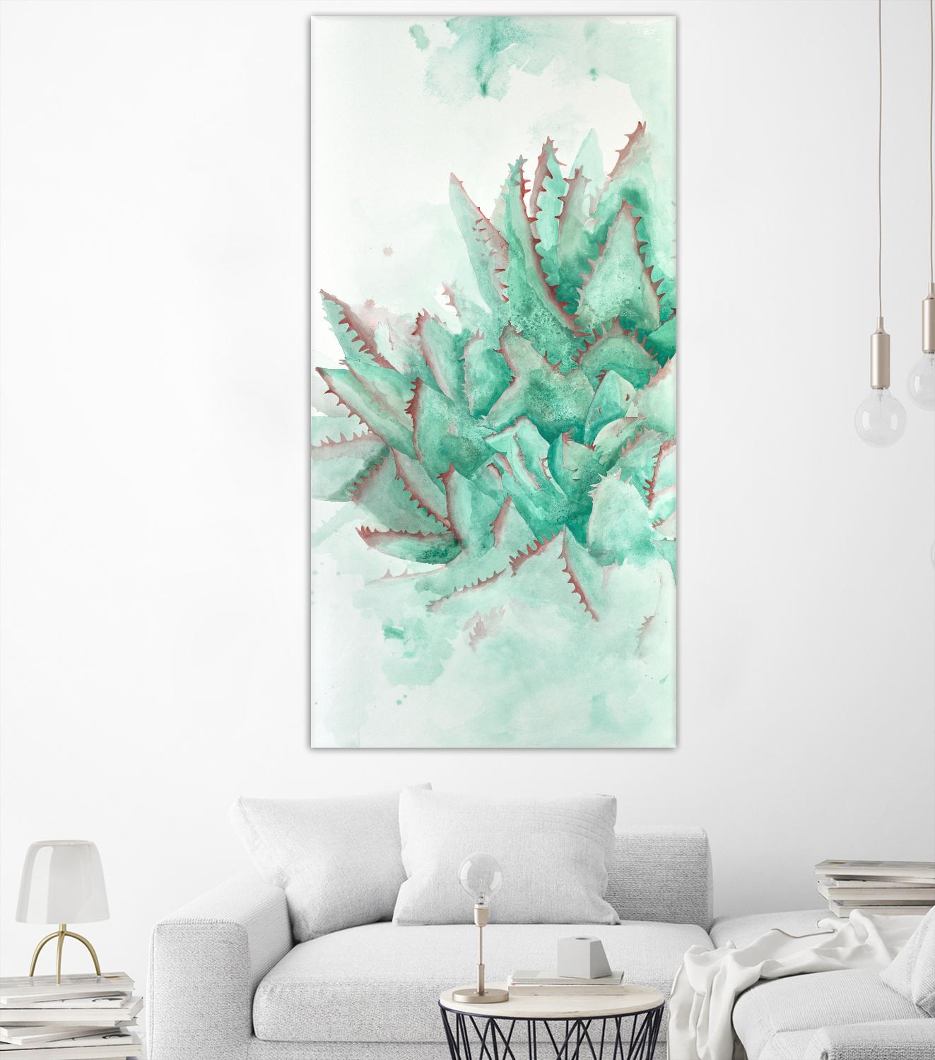 Turquoise Desert 3 by Allyson Fukushima on GIANT ART - green floral