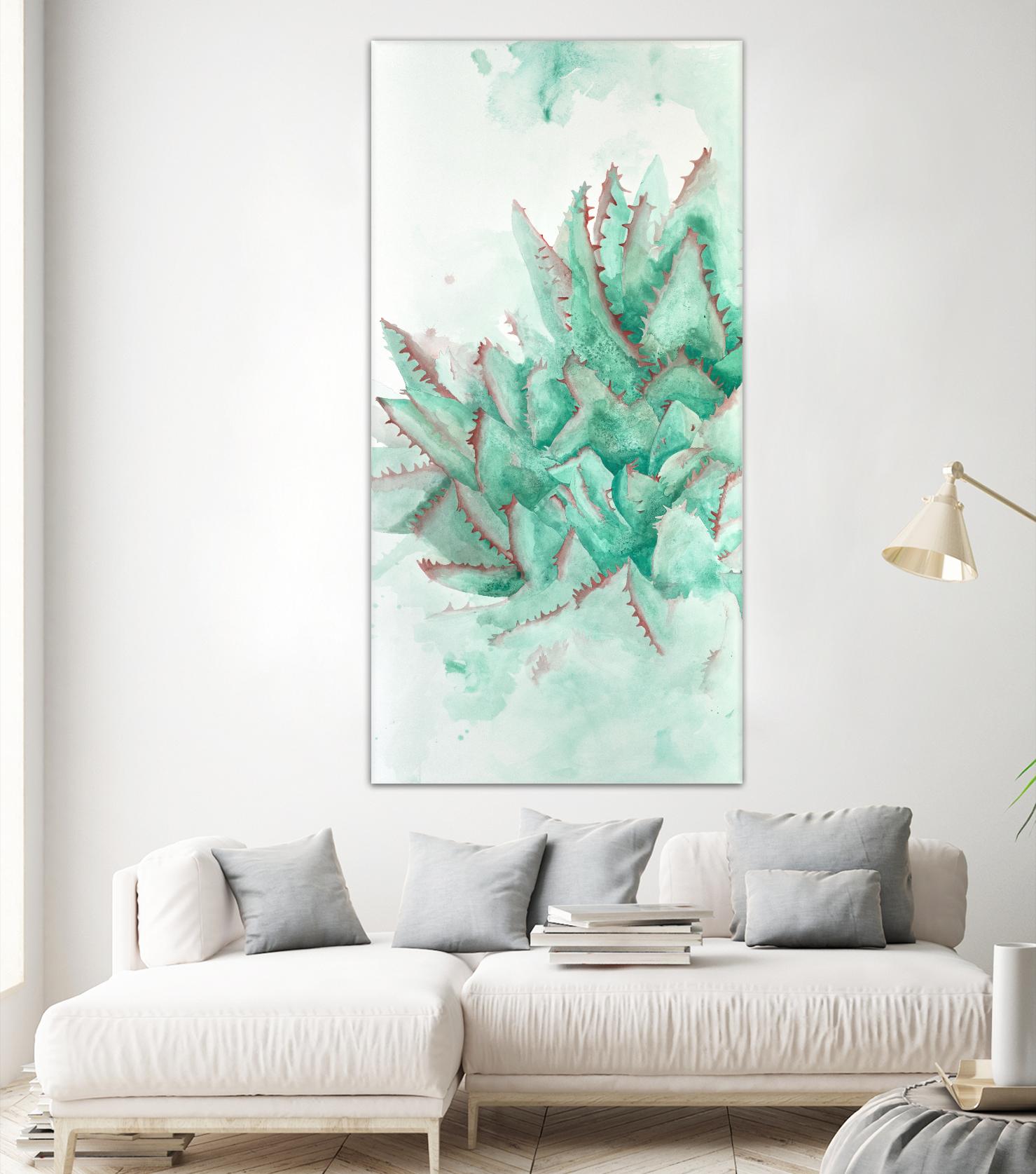 Turquoise Desert 3 by Allyson Fukushima on GIANT ART - green floral