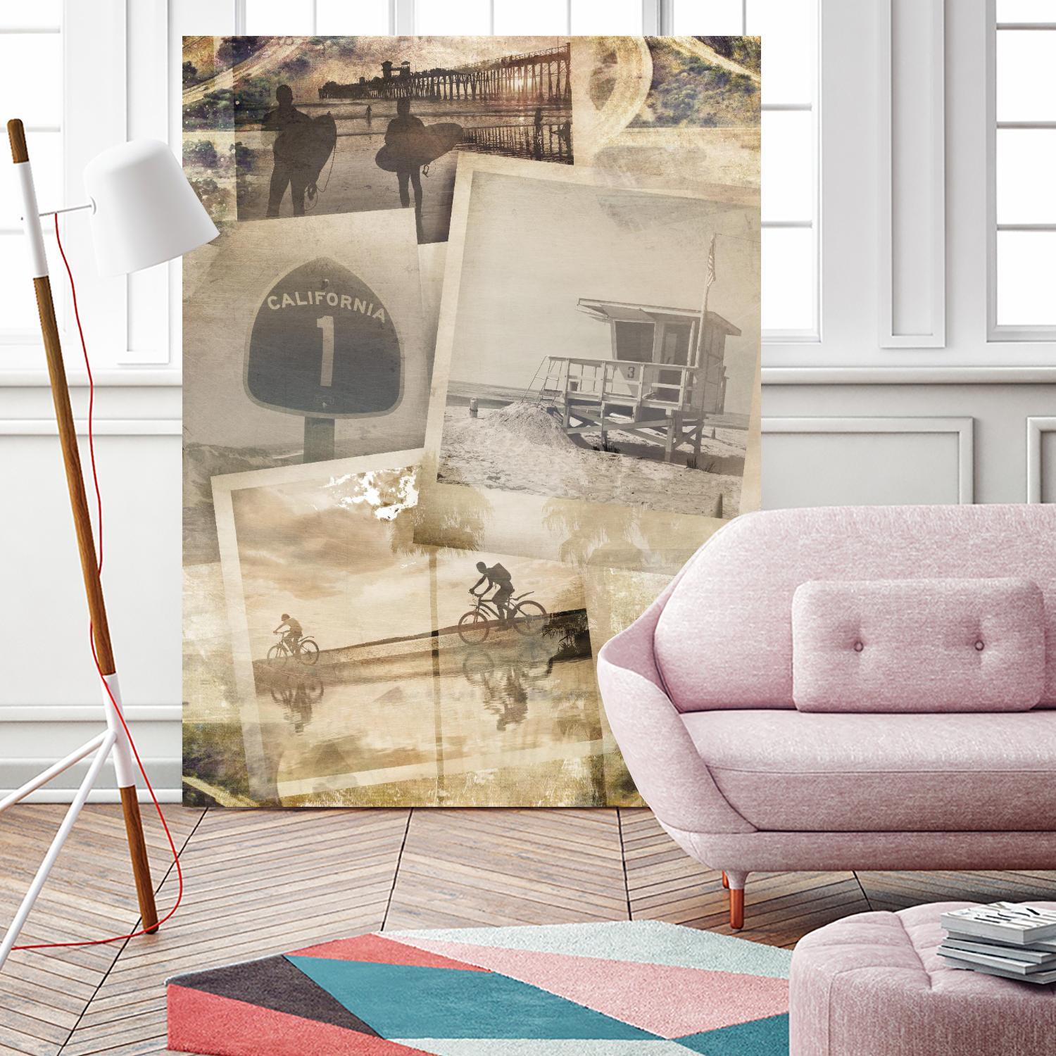 Los Angeles Polaroid Collage A by SEA Studio on GIANT ART - beige cityscapes & streets color photography