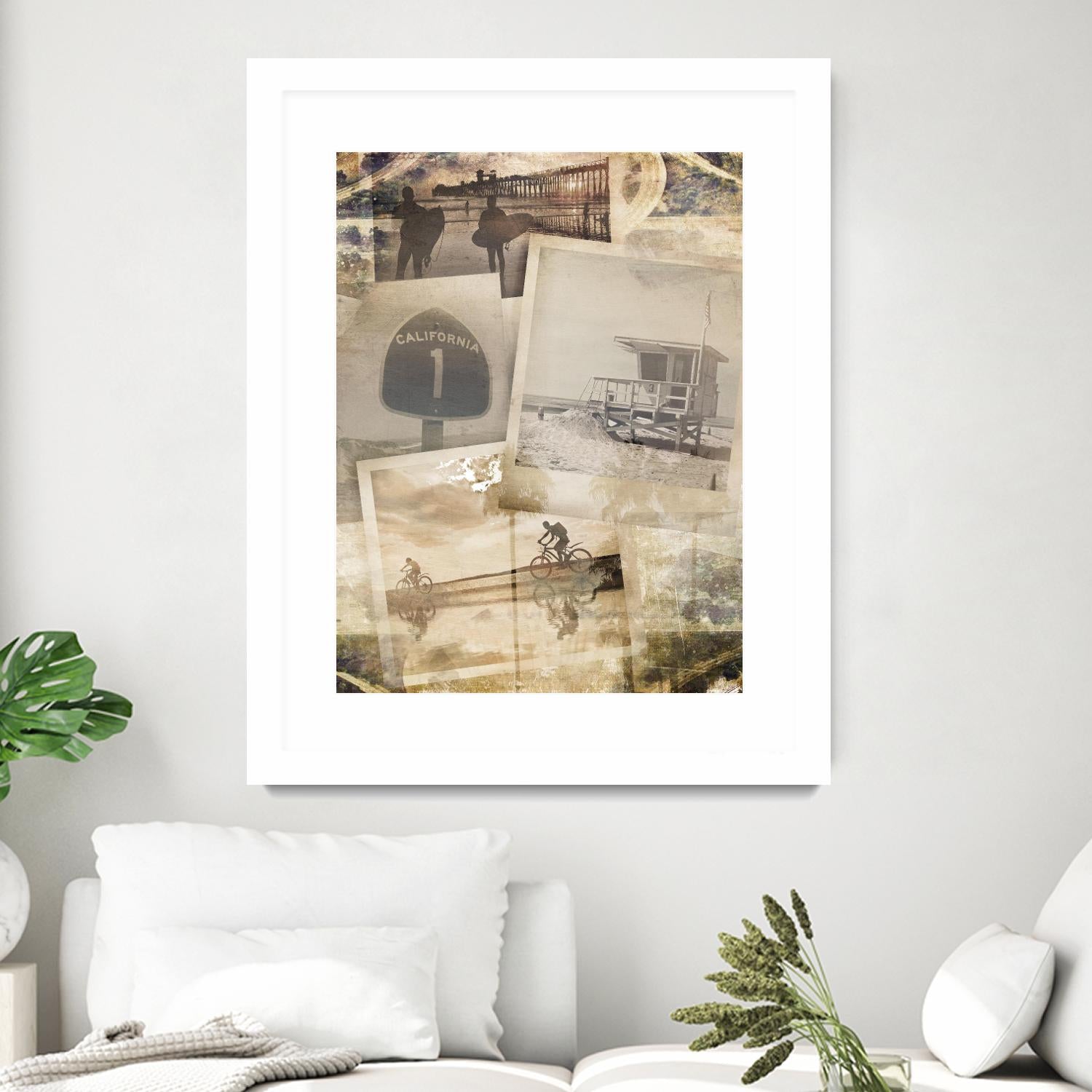 Los Angeles Polaroid Collage A by SEA Studio on GIANT ART - beige cityscapes & streets color photography