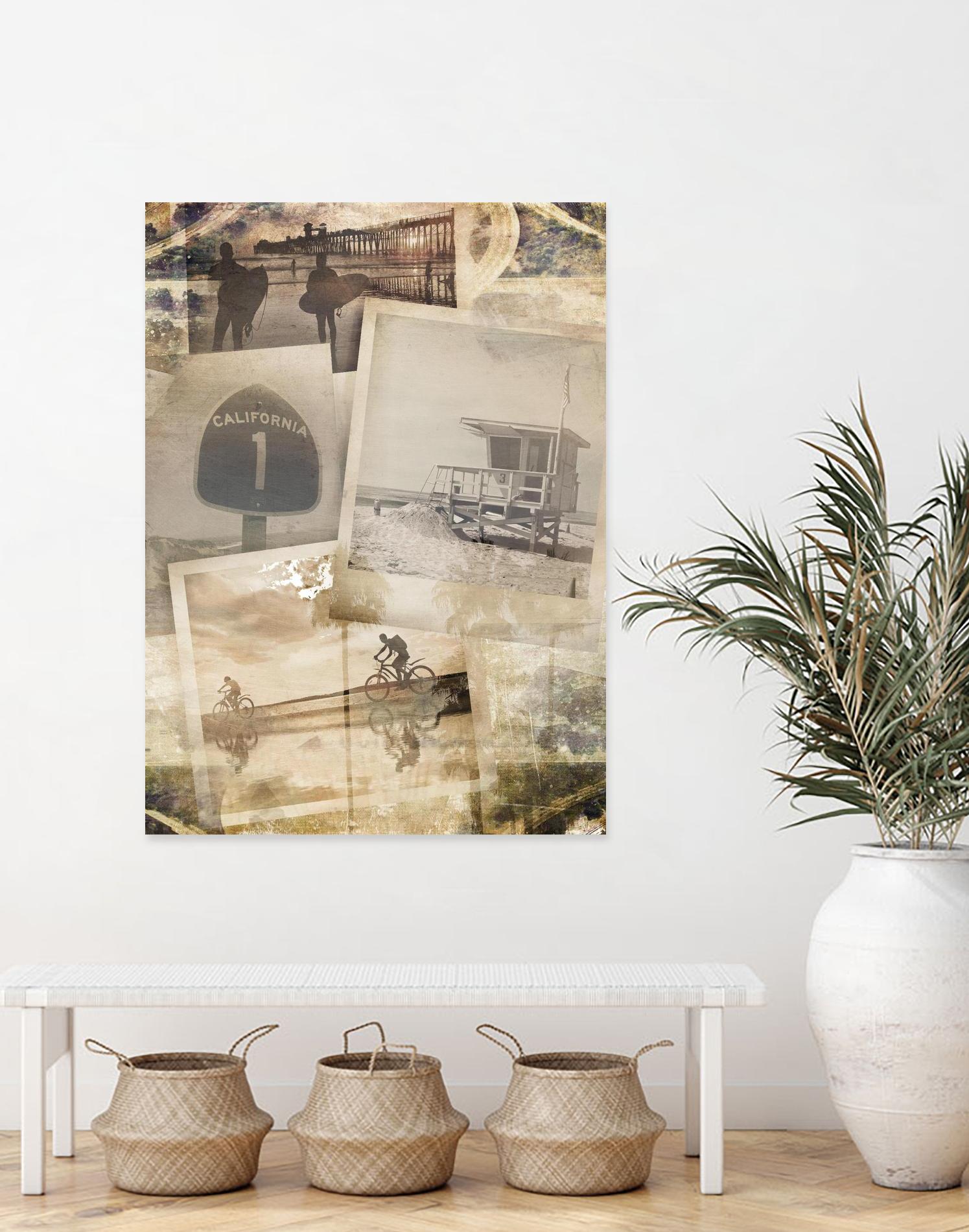 Los Angeles Polaroid Collage A by SEA Studio on GIANT ART - beige cityscapes & streets color photography