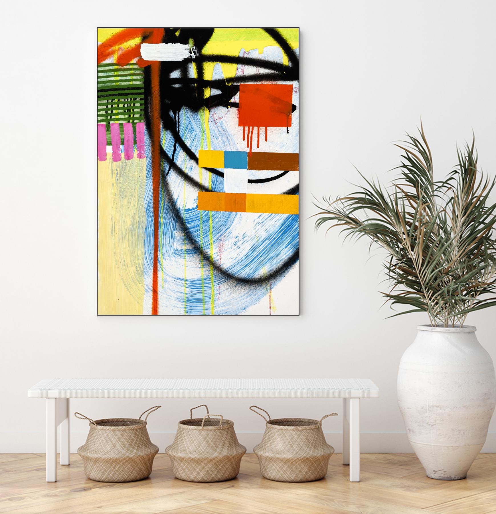 Lenticular B by Paul Ngo on GIANT ART - yellow abstract