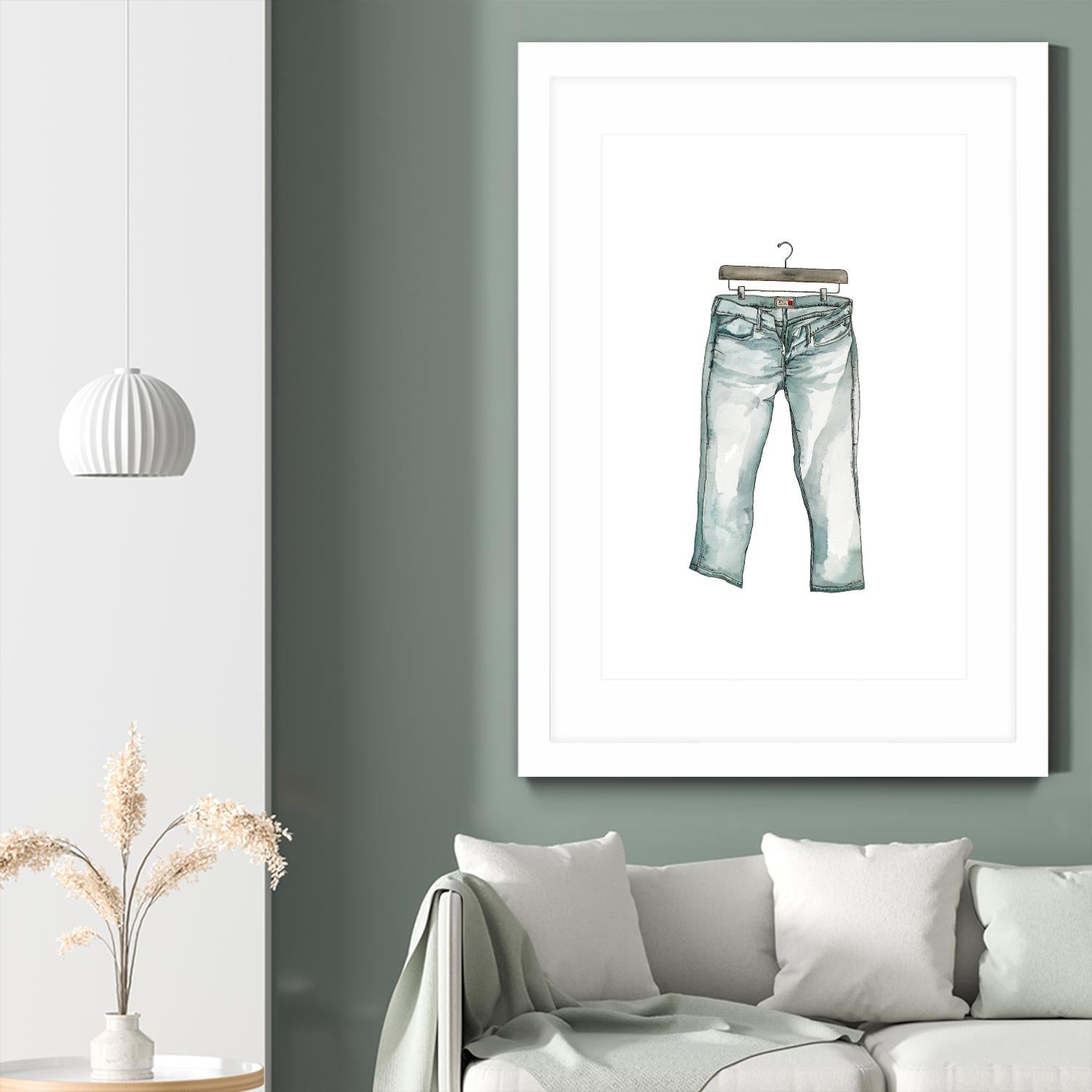 Wearables 2 by NM Studio on GIANT ART - blue figurative watercolor